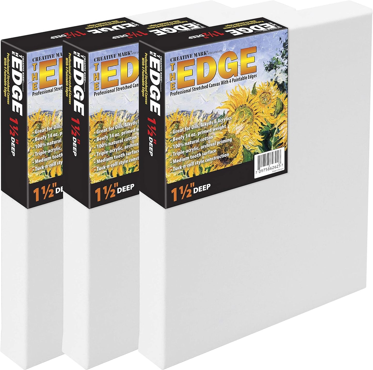 Creative Mark The Edge Deluxe Cotton Stretched Canvas Pack