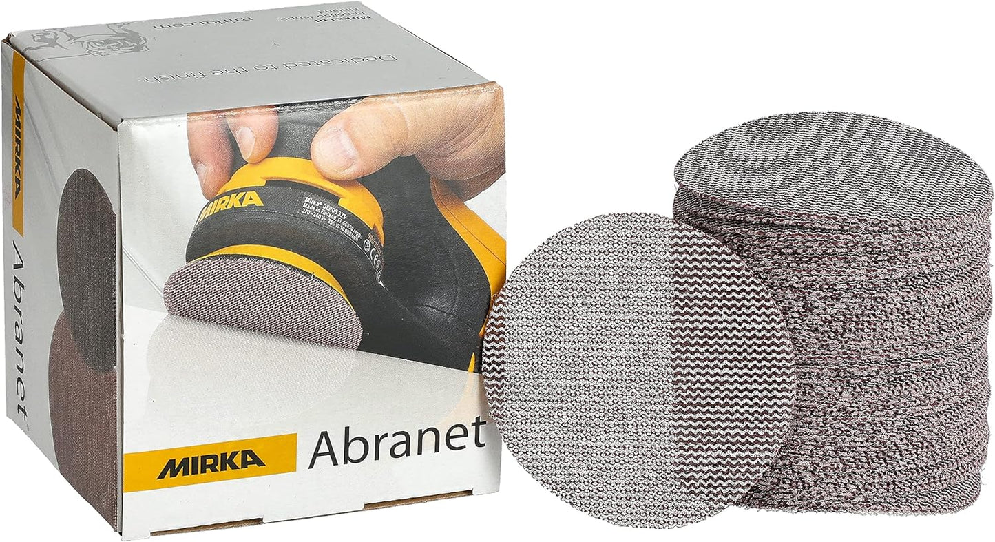 Mirka Abranet 320 Grit Sanding Discs ~ 50 pcs