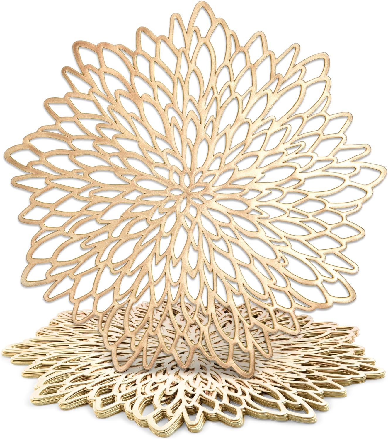 Set a Chic Fall Table with Juvale Gold Leaf Placemats!