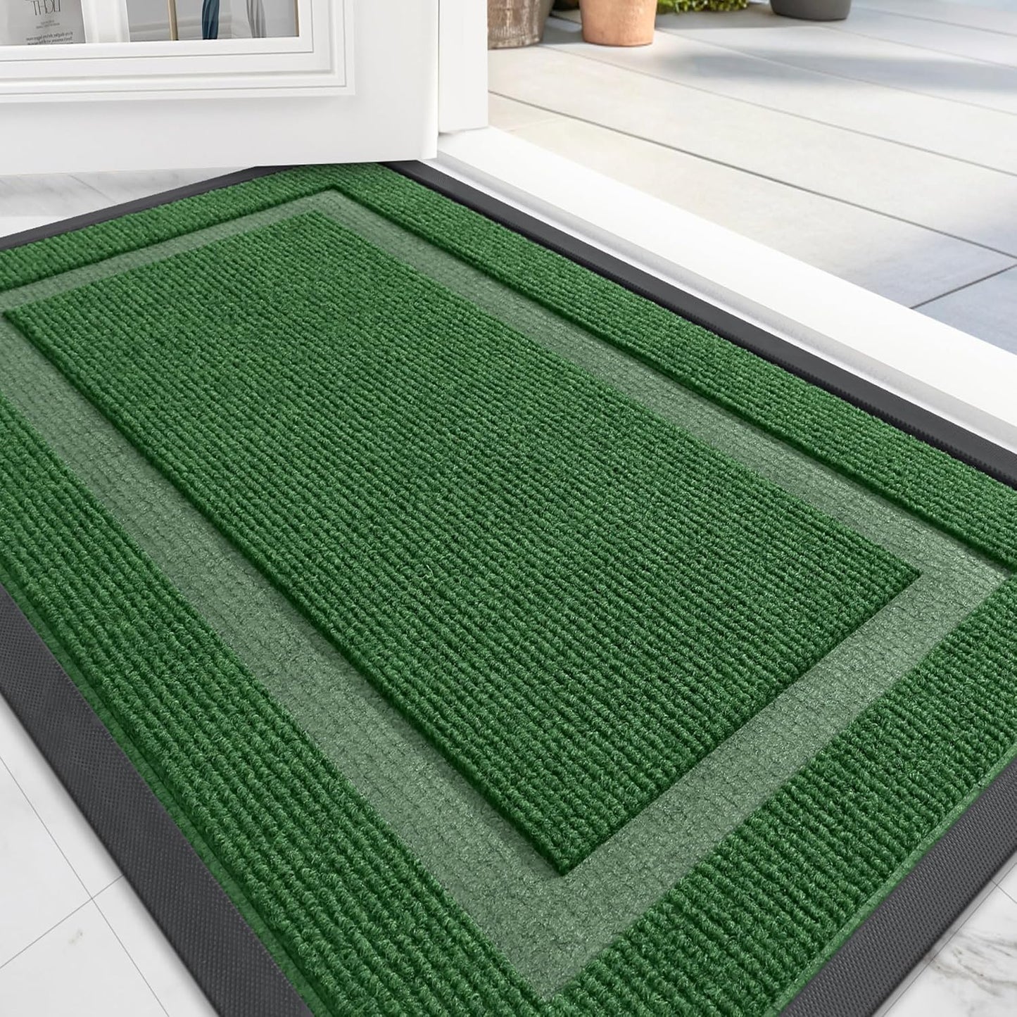 OLANLY Waterproof All-Season Front Door Mat for Indoor Outdoor
