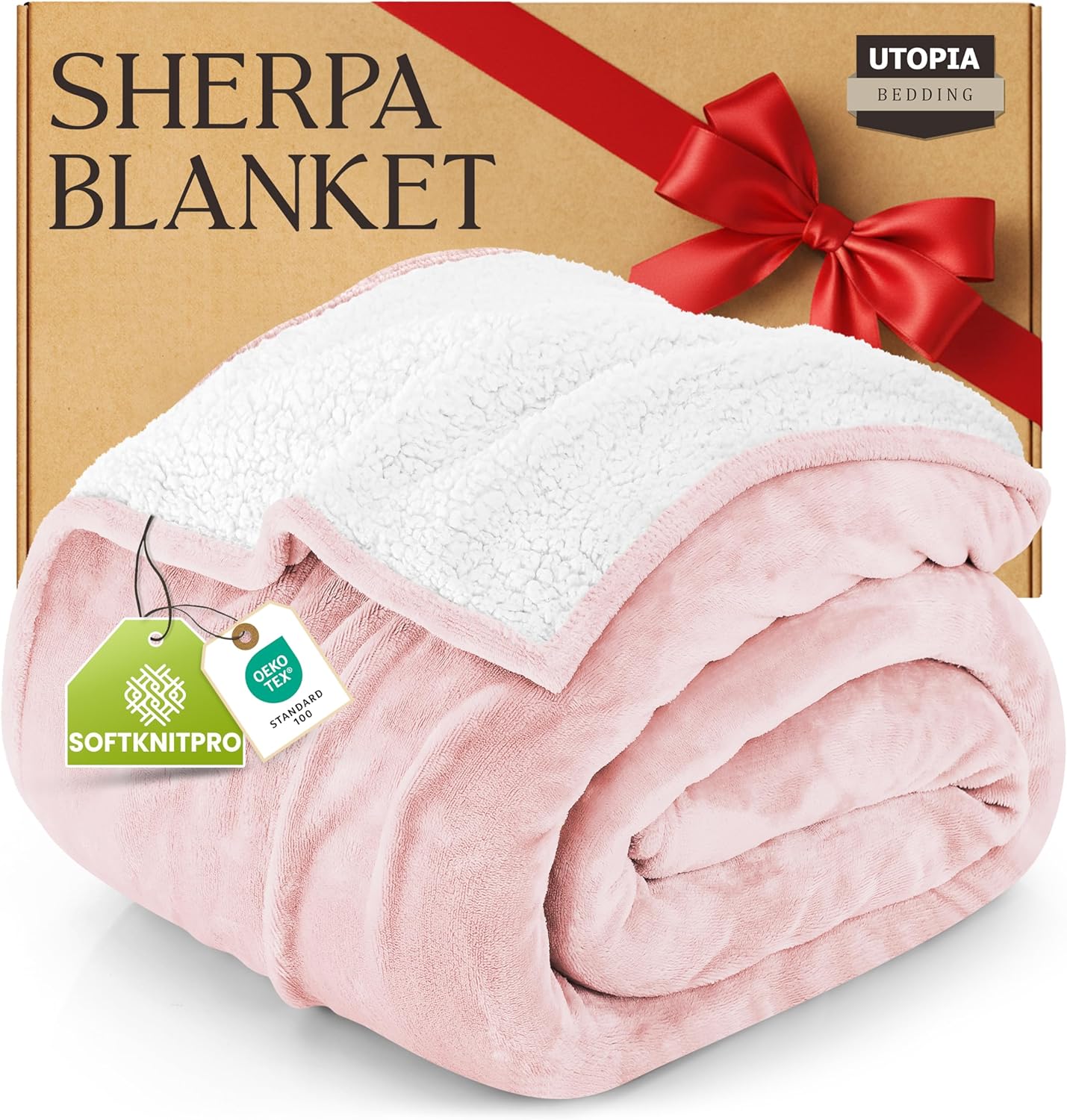 Utopia Bedding Sherpa Blanket King Size - Soft Plush Fleece