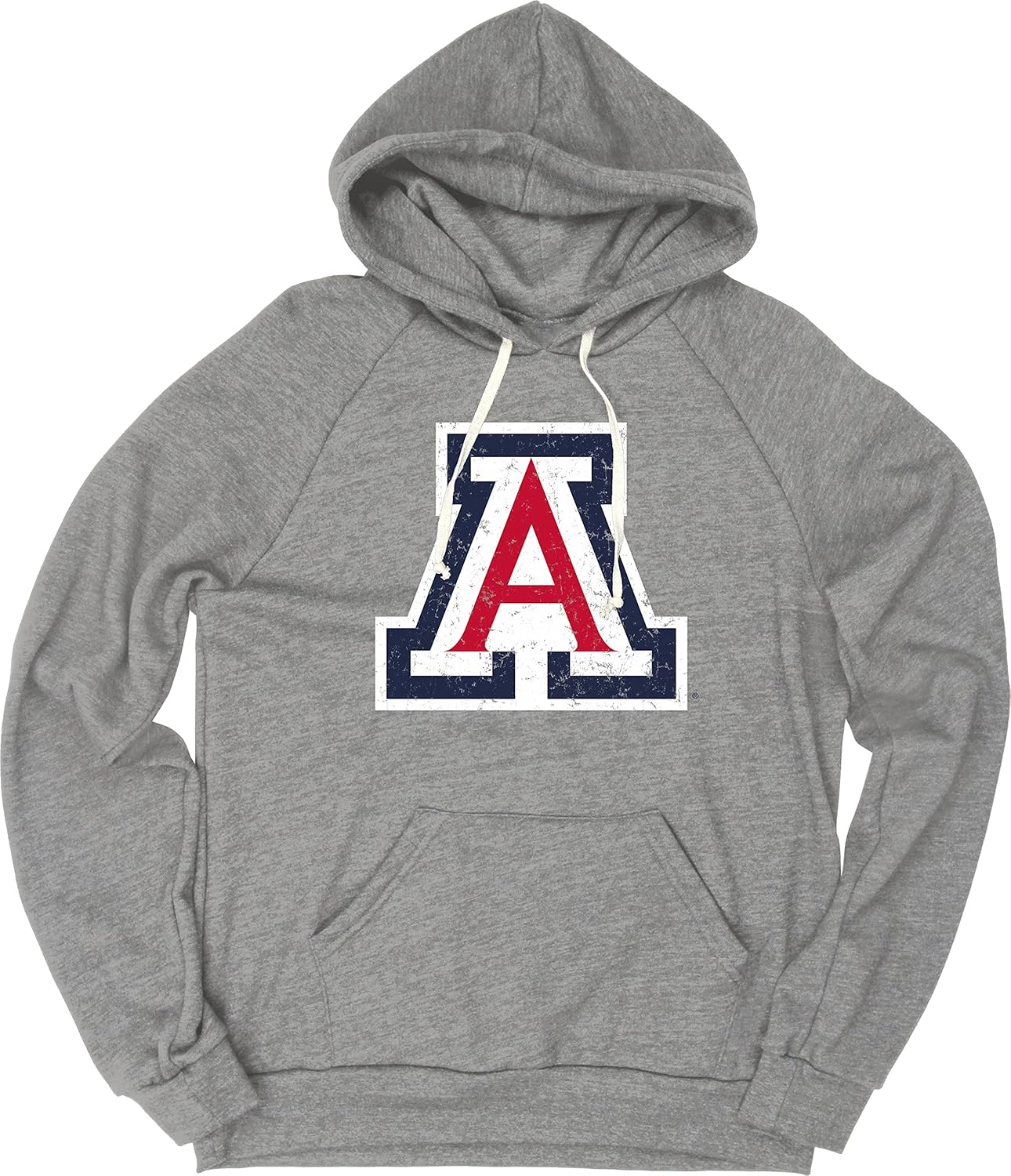 Arizona Wildcats Men's Tri-Blend Hoodie with Vintage Icon Design