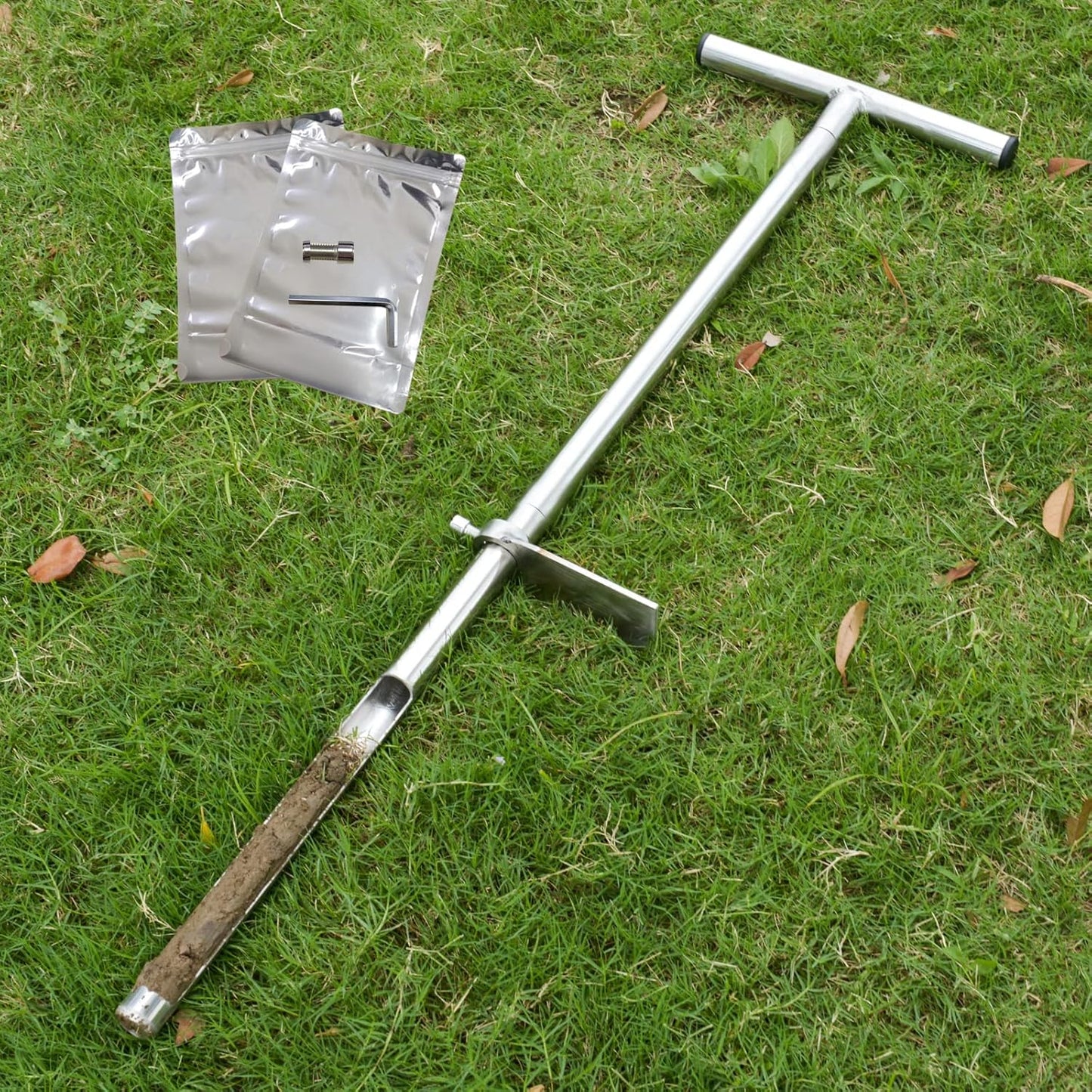 Soil Probe 35 Inch T-Handle Stainless Steel Sampling Tool