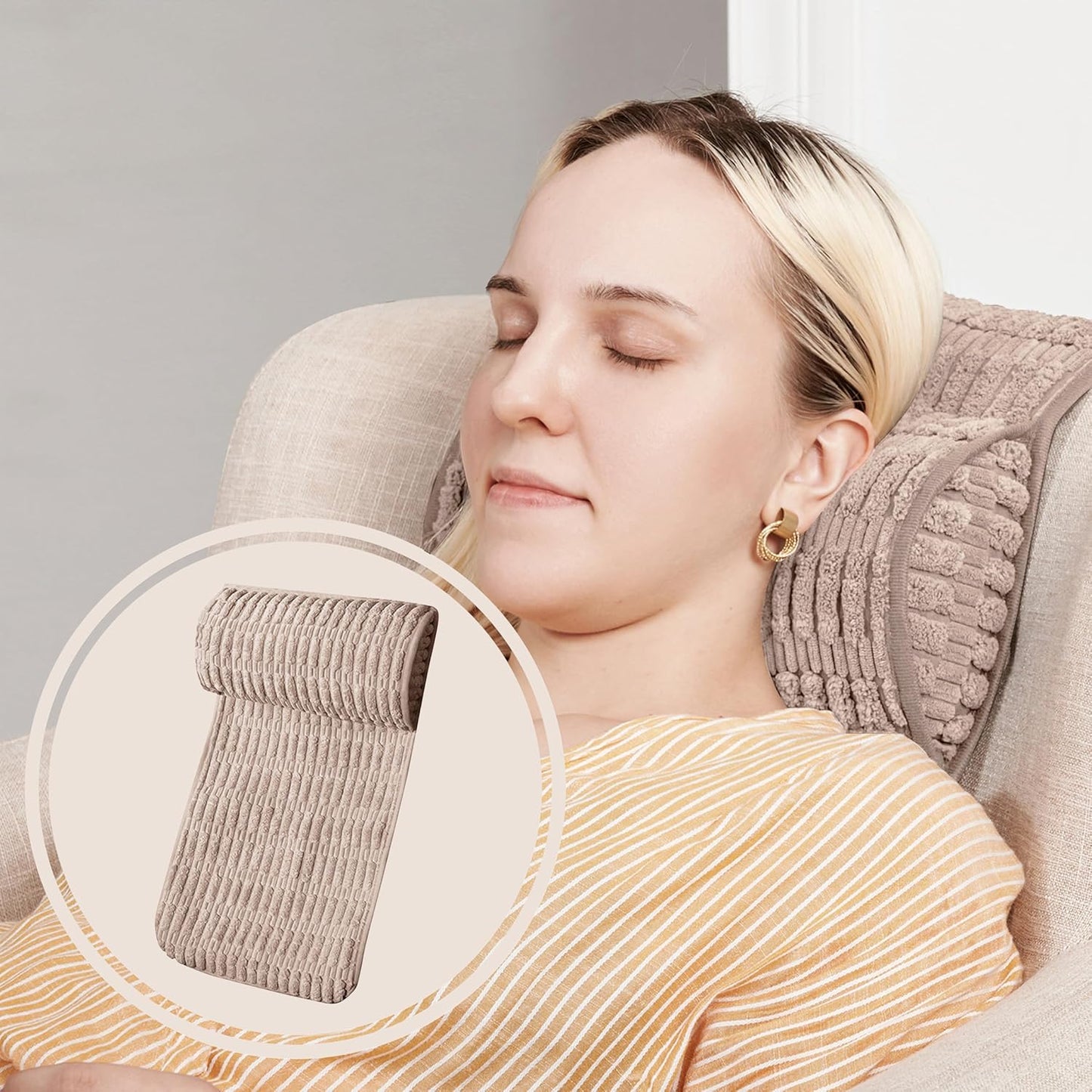 Memory Headrest Pillow for Total Comfort
