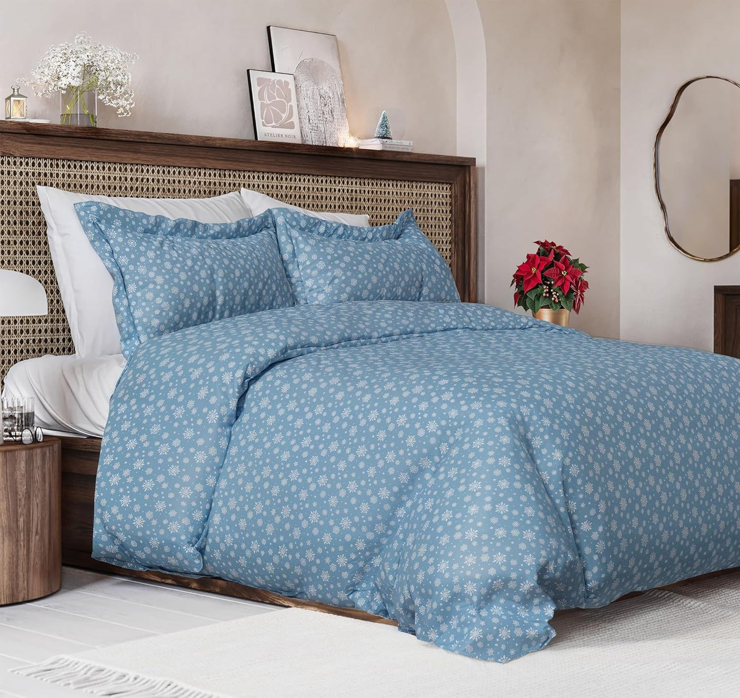 Christmas Duvet Cover King Size Set - Cozy Holiday Bedding