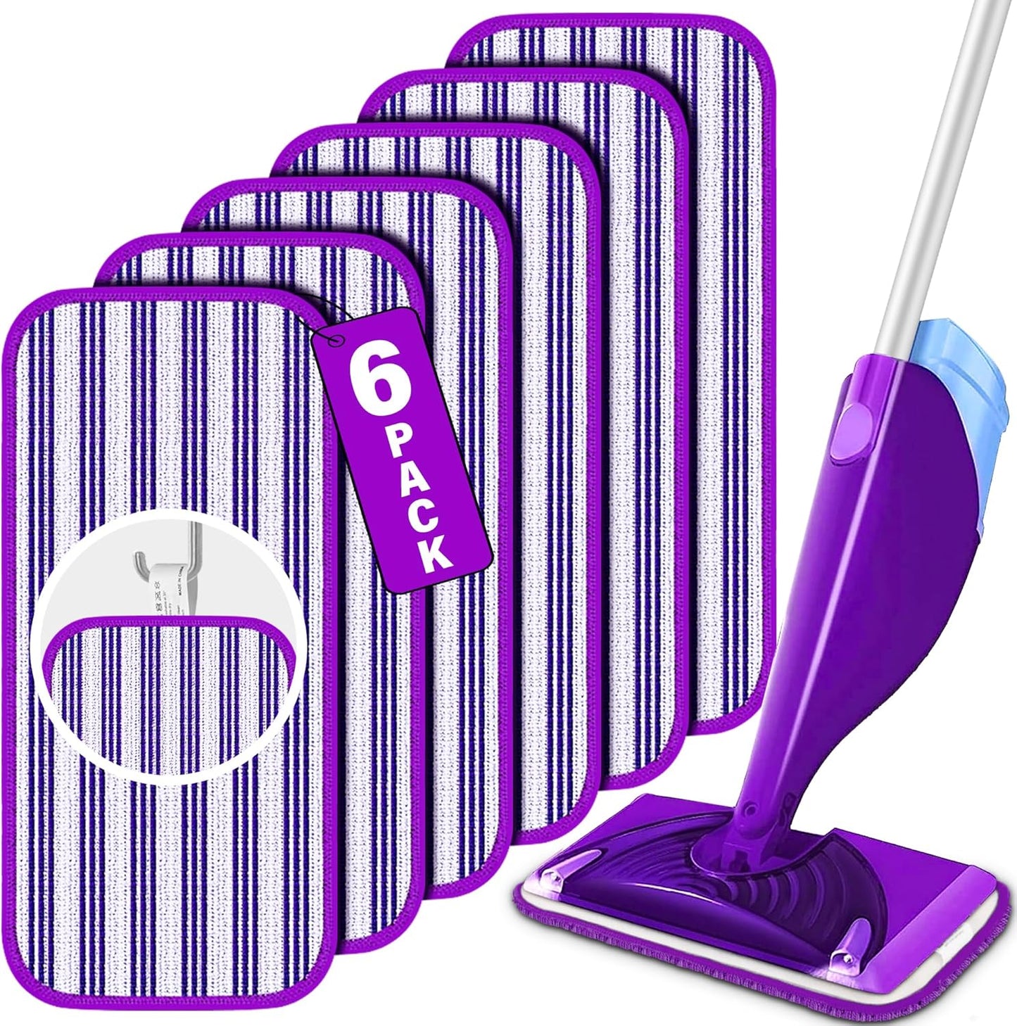 Reusable Dual-Use Mop Pads for Swiffer WetJet - Machine Washable - FORSPEEDER