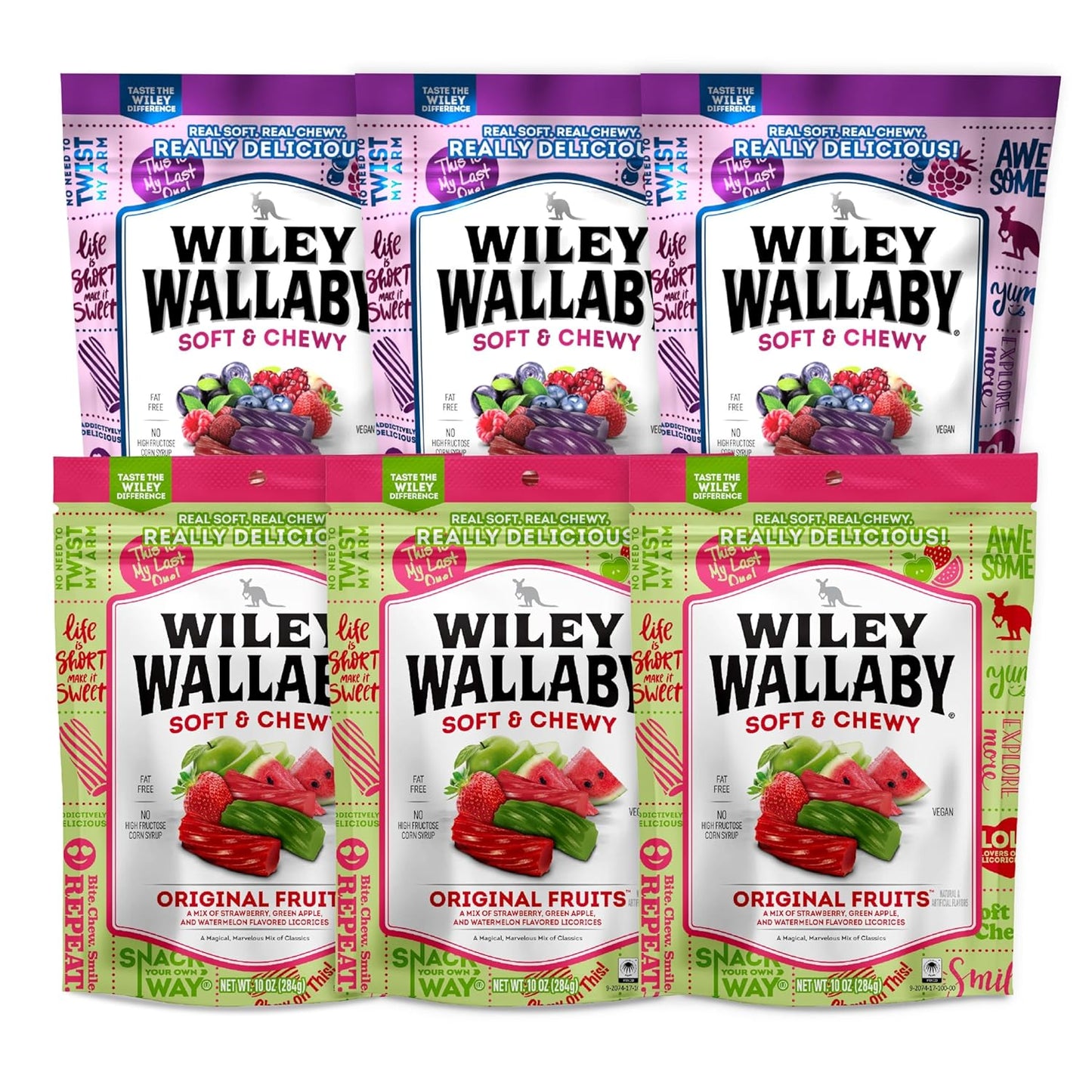 Wiley Wallaby Licorice Variety Pack - Soft & Chewy Treats