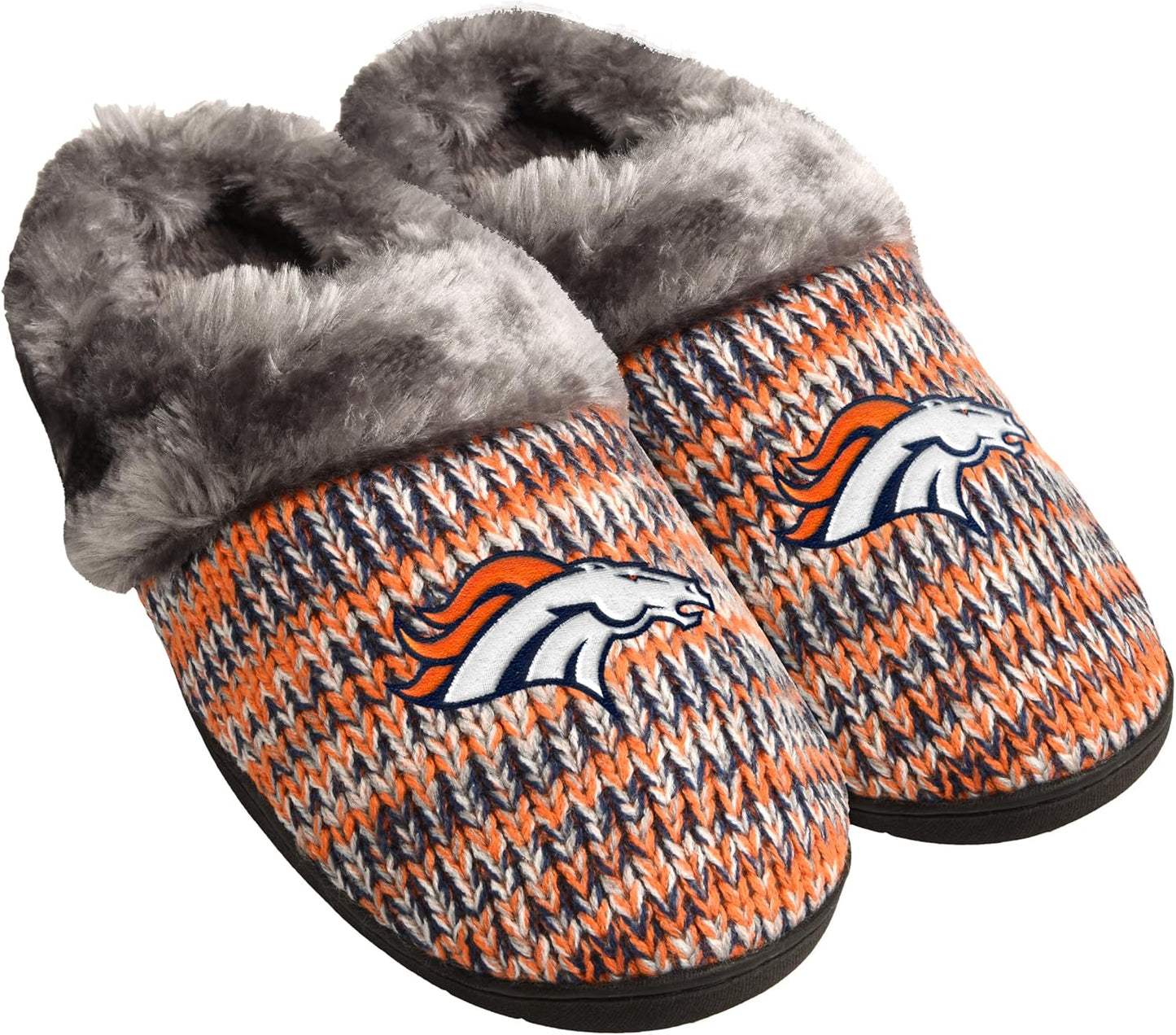 FOCO Womens NFL Team Logo Peak Slide Slippers for Comfort