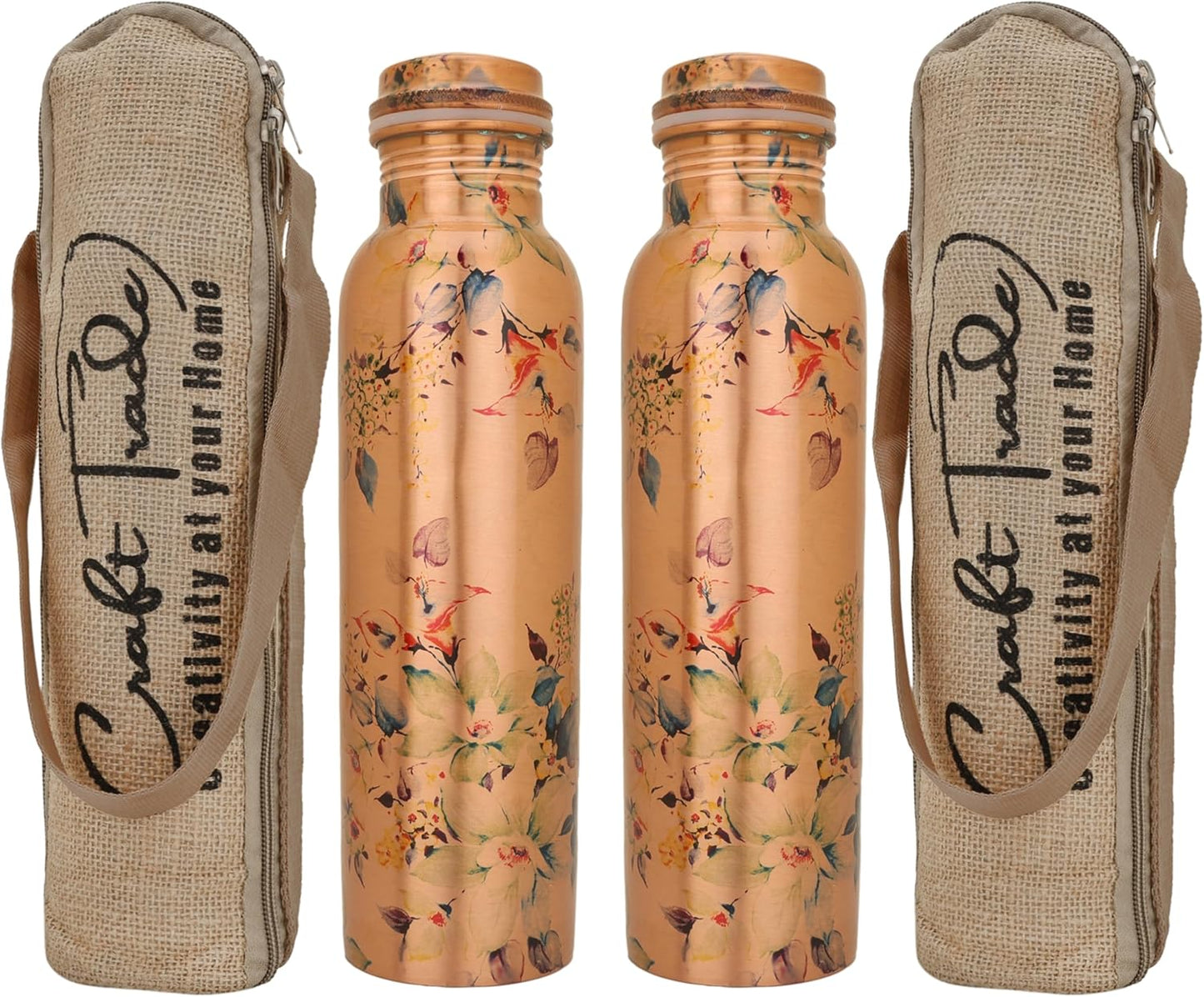 Craft Trade Pure Copper Water Bottle for Healthy Hydration