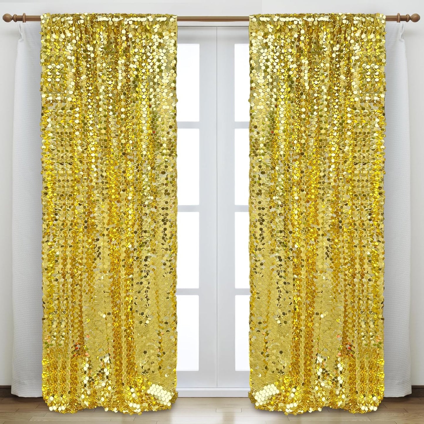 Gold Payette Sequin Backdrop for Stunning Party Decor and Photos