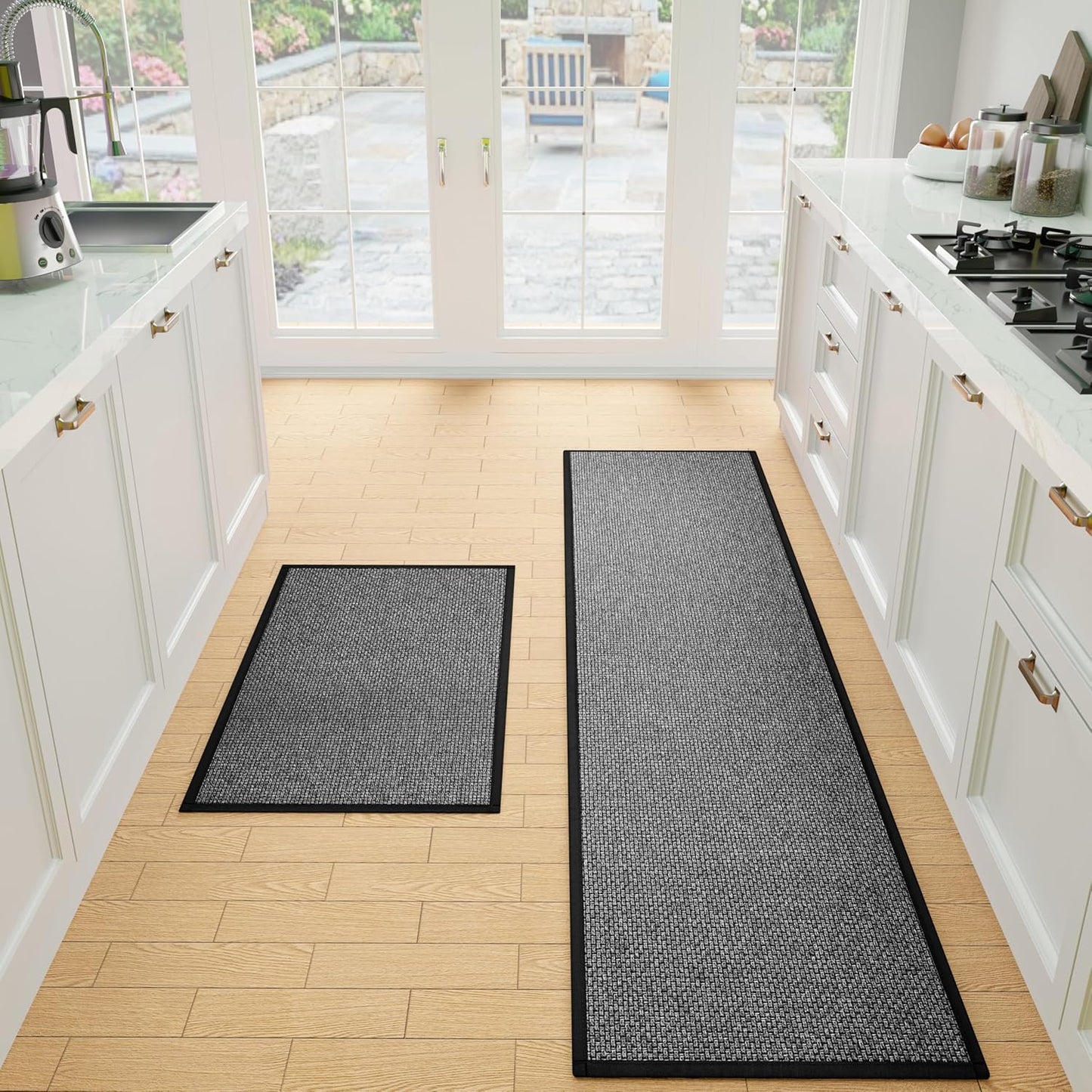 Cushioned Non Slip Kitchen Mat Set of 2 for Comfort and Safety