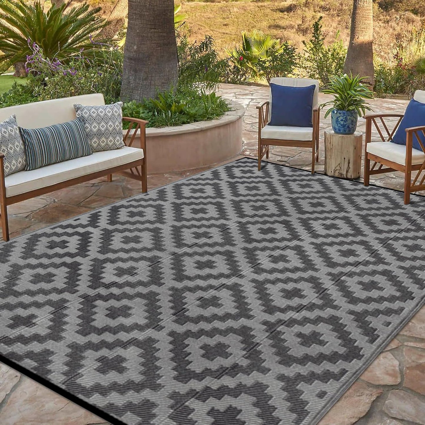 SAND MINE Waterproof Outdoor Rug 6x9 ft for Versatile Use