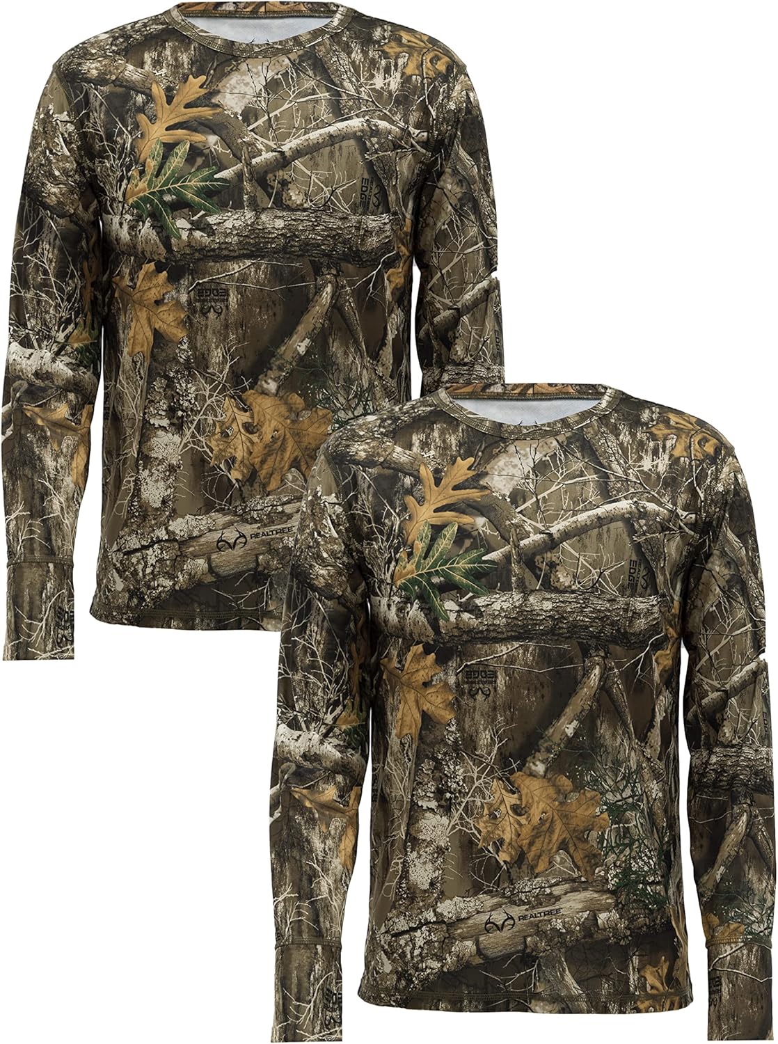 Realtree Mens Long Sleeve Performance Tees for Outdoor Activities