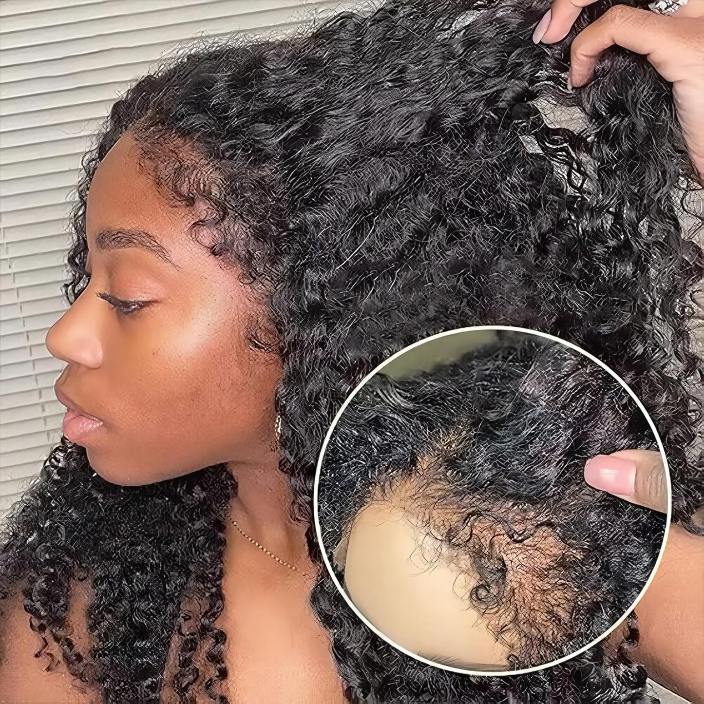 4C Edges Kinky Curly Lace Front Wigs for Natural Style