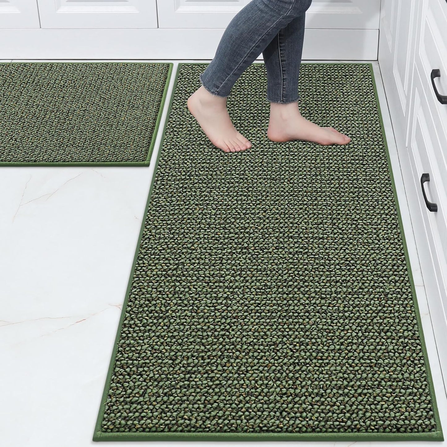 BEQHAUSE Kitchen Rugs and Mats Set for Non-Slip Floors