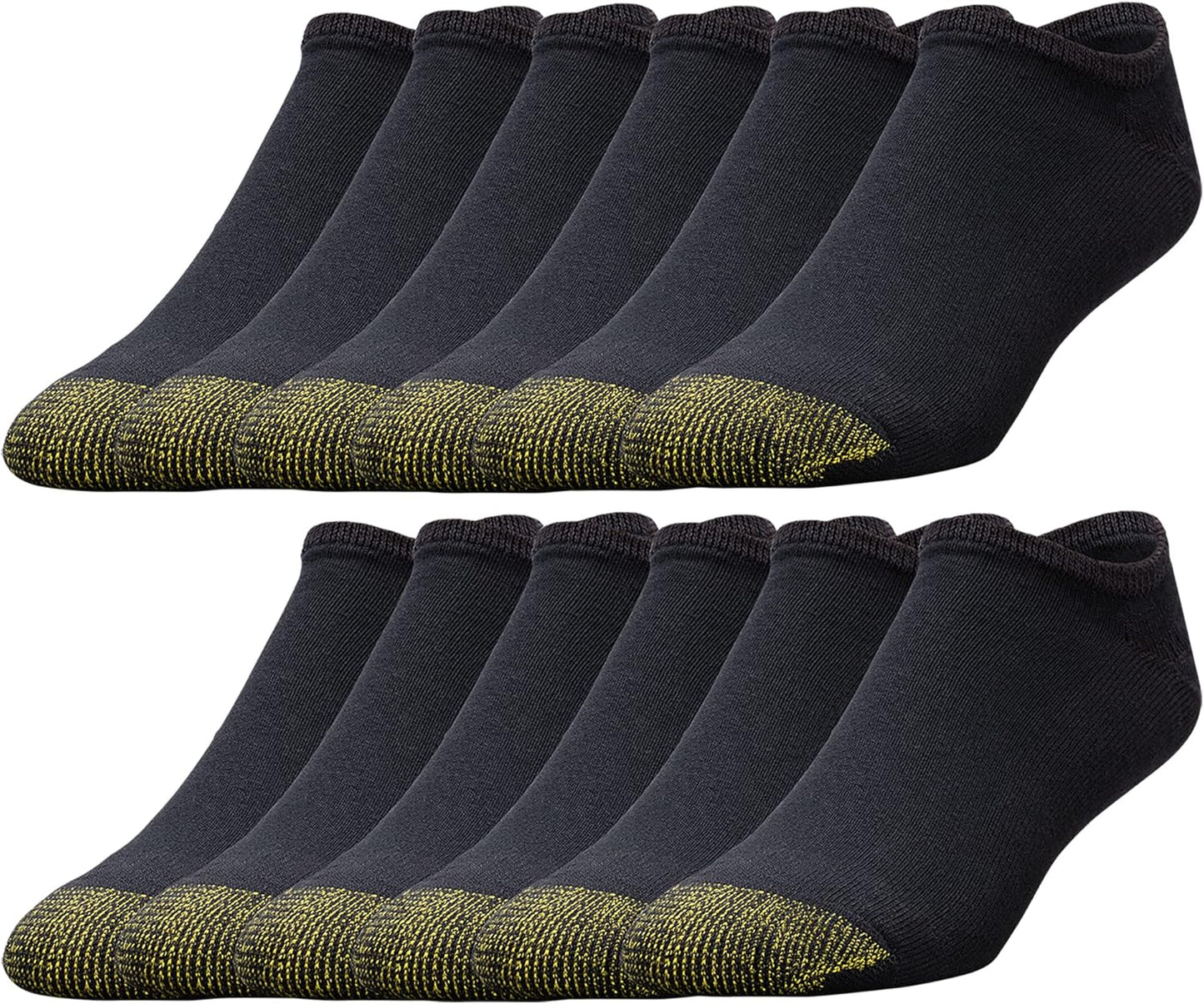 GOLDTOE Men's Cotton No Show Athletic Socks for Comfort & Durability