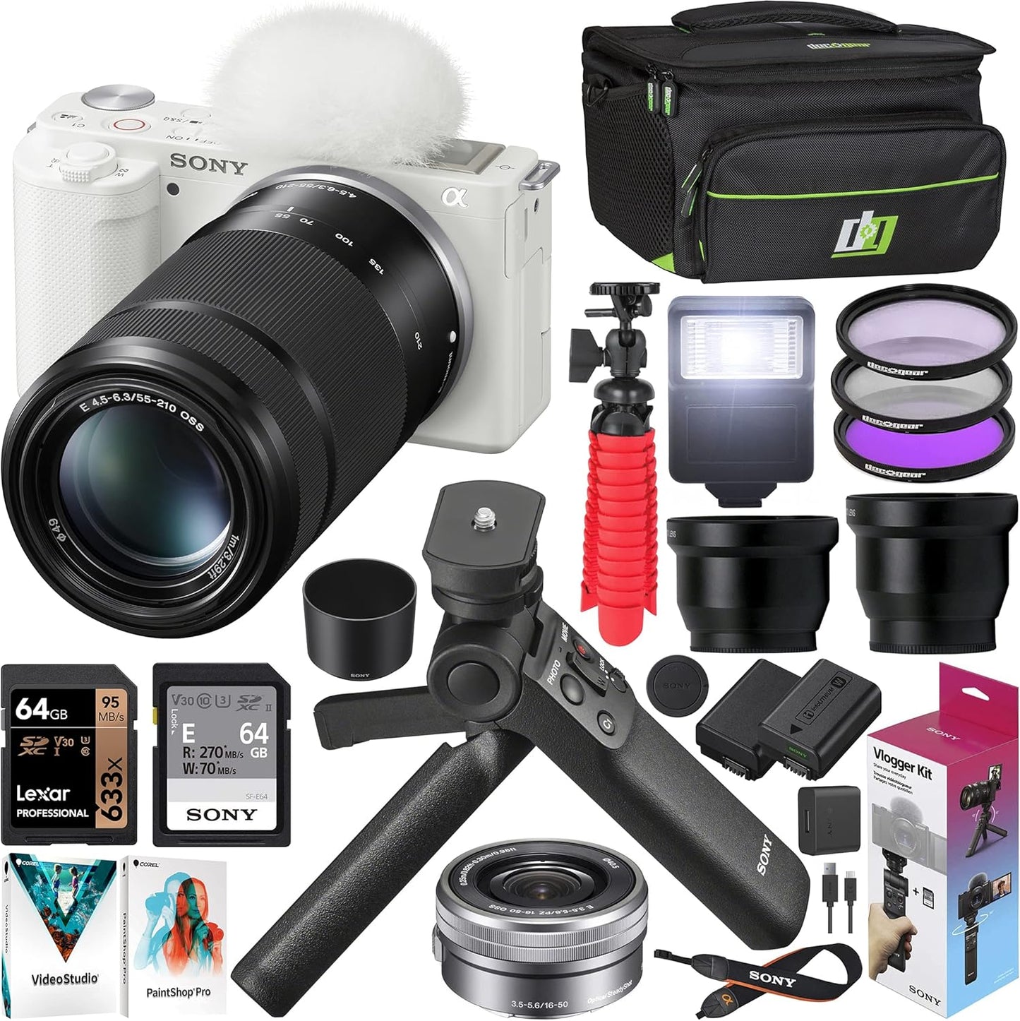 Sony ZV-E10 Vlogger Kit + 2 Lenses