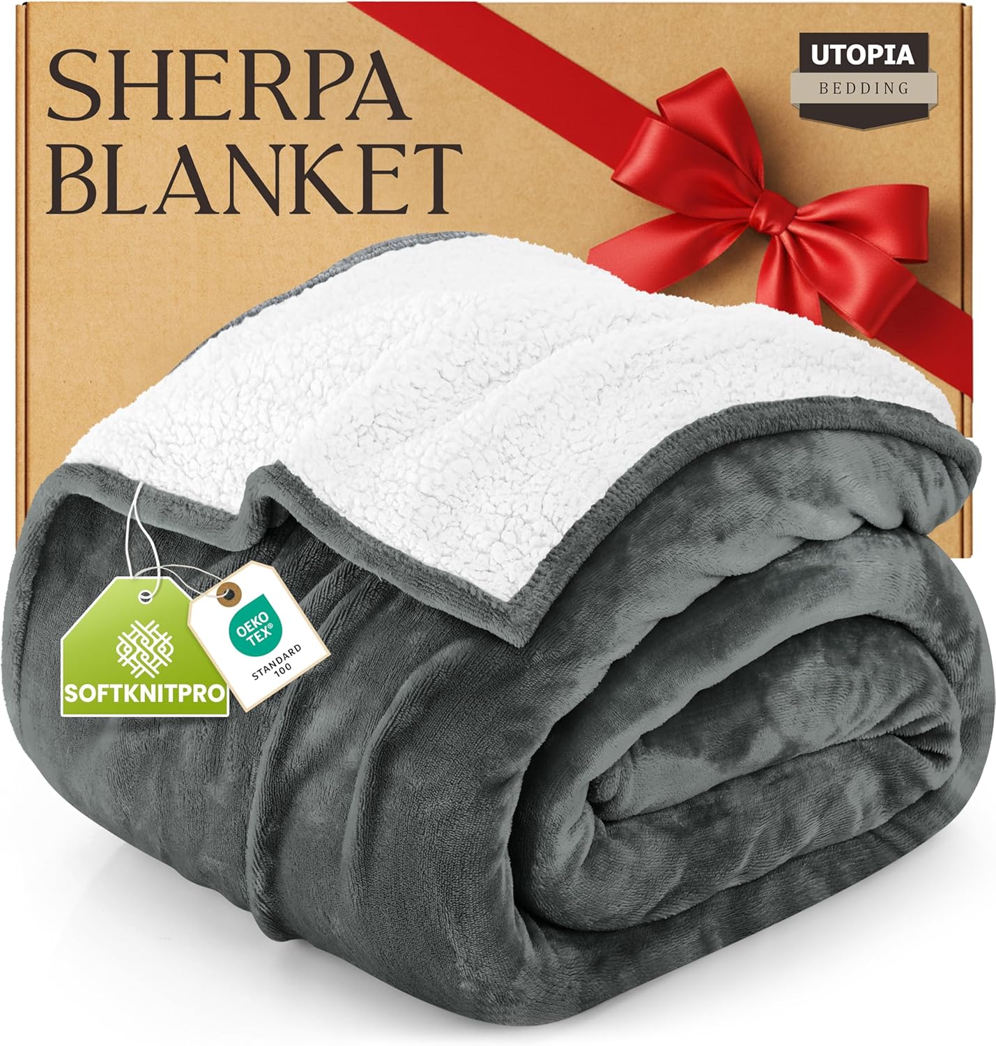 Utopia Bedding Sherpa Blanket Full Size - Soft Plush Fleece