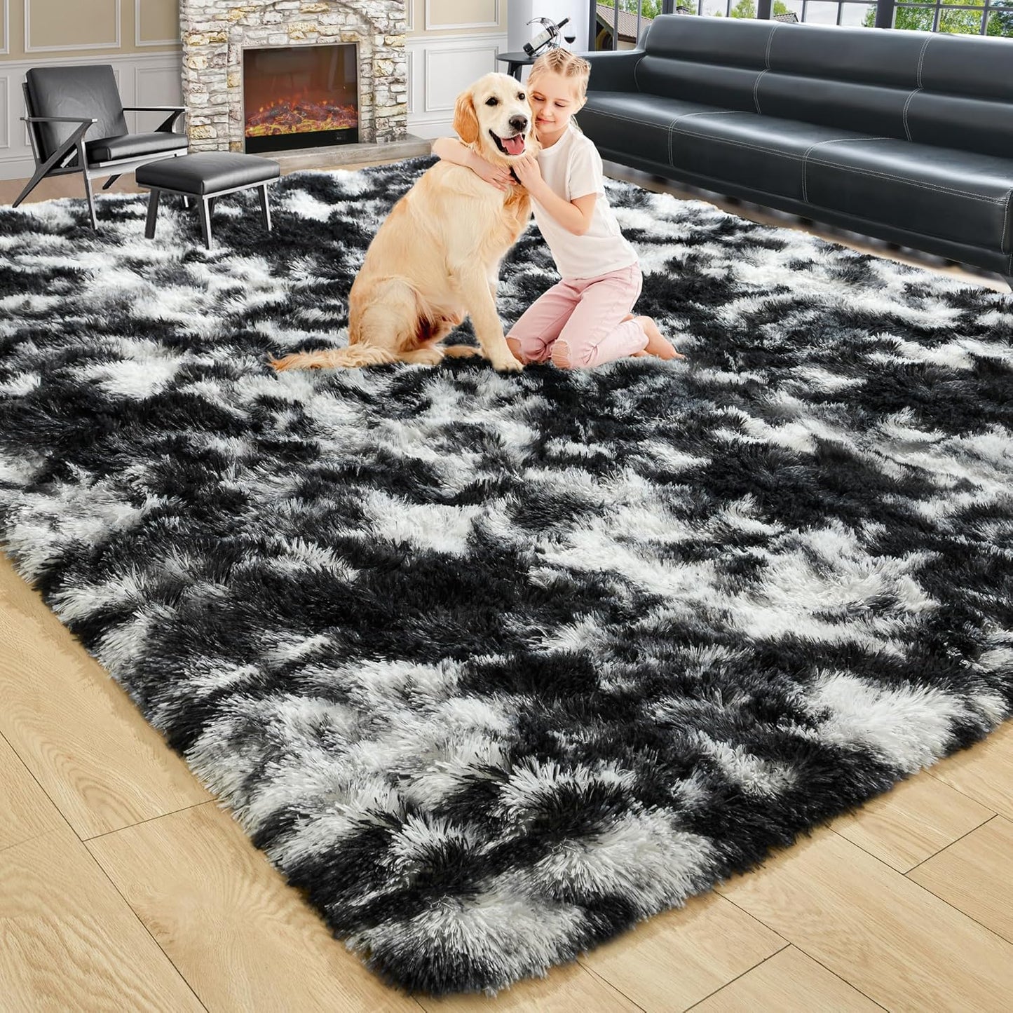Noahas Large Fluffy 8x10 Area Rug for Living Room and Bedroom