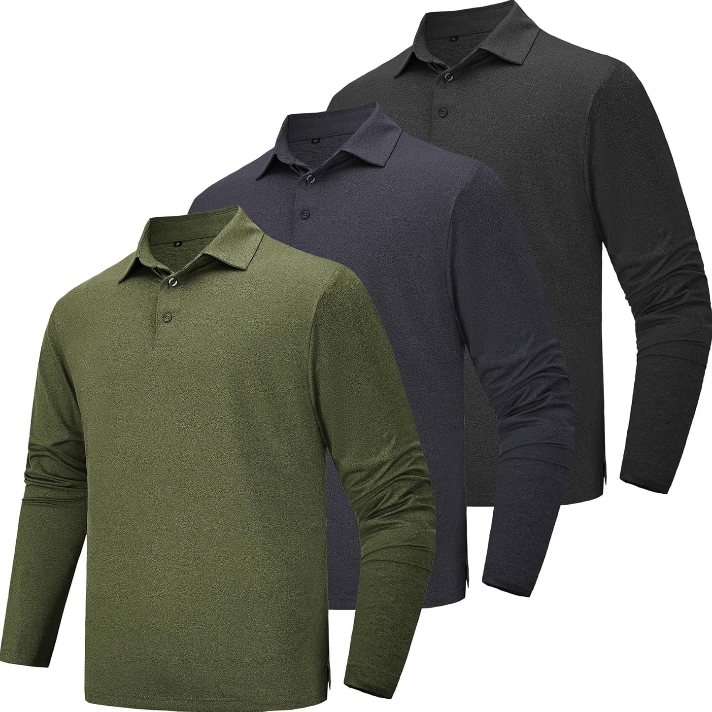 Quick Dry Long Sleeve Polo Shirts for Men - Versatile Comfort
