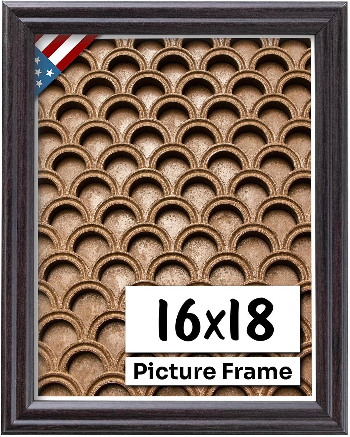 Coffee Brown 16x18 Picture Frame - Handmade Solid Wood Decor