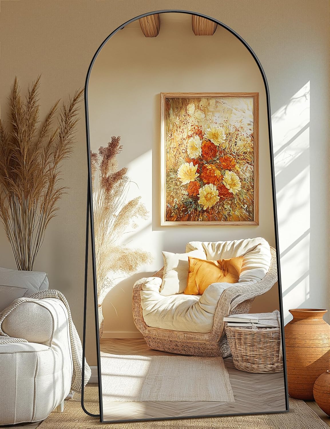 Full Length Arched Mirror for Bedroom and Living Room Decor