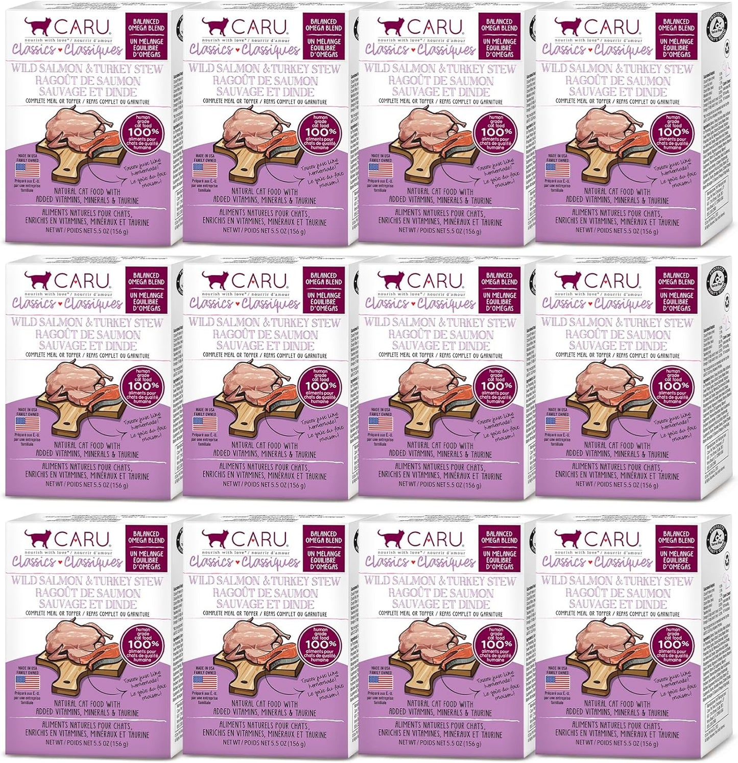 CARU Classics Wild Salmon & Turkey Stew for Cats - Healthy Meal