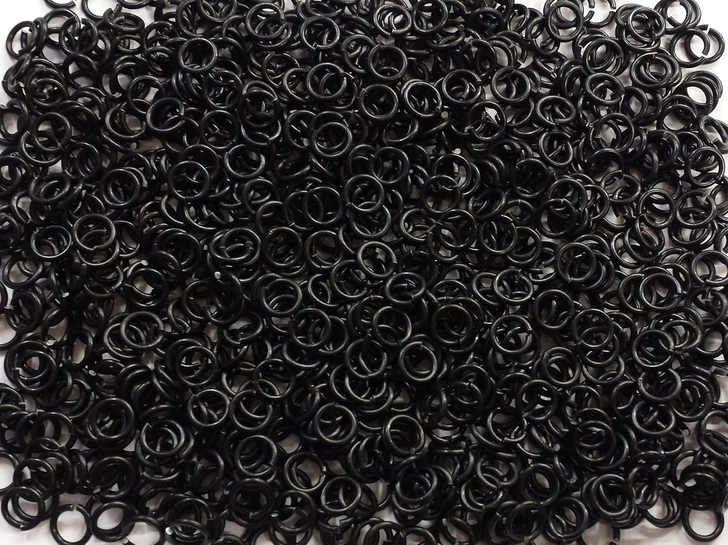 1/2 Pound Black Anodized Aluminum Jump Rings for Jewelry Making