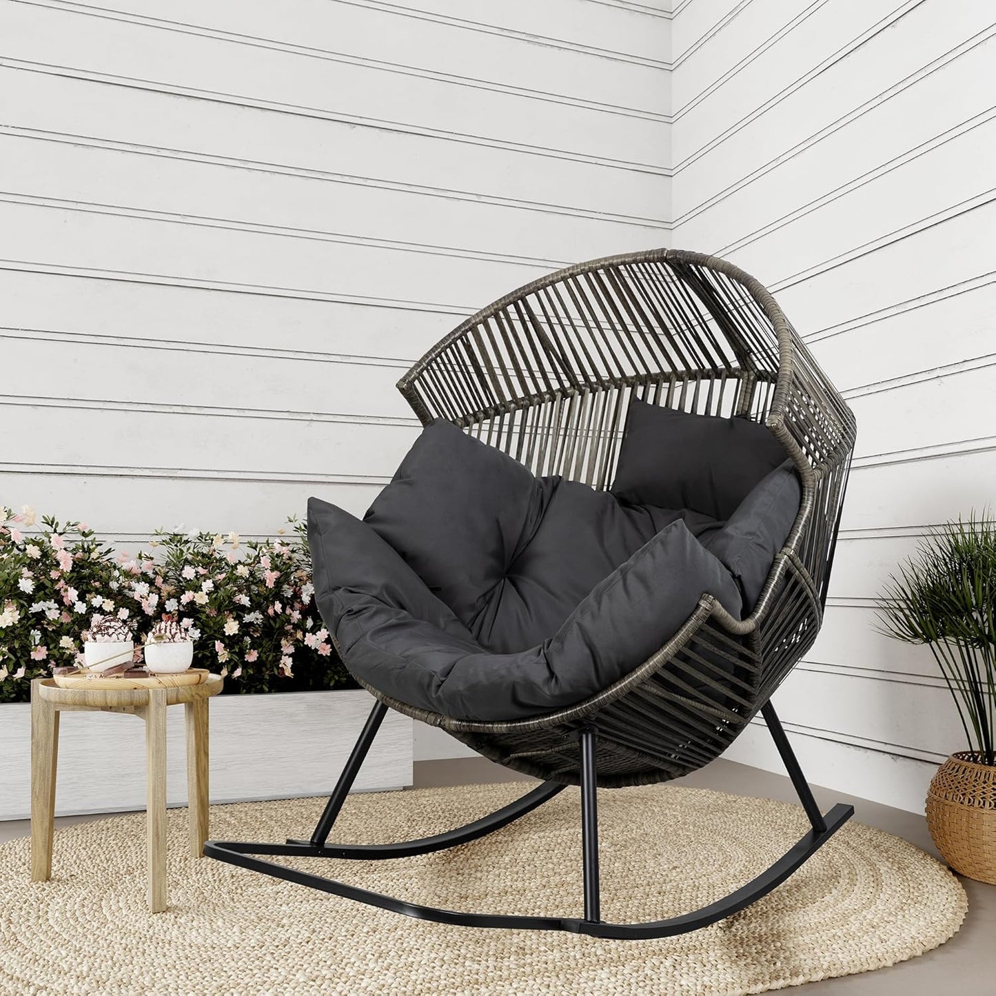Shintenchi Wicker Egg Chair for Indoor and Outdoor Relaxation
