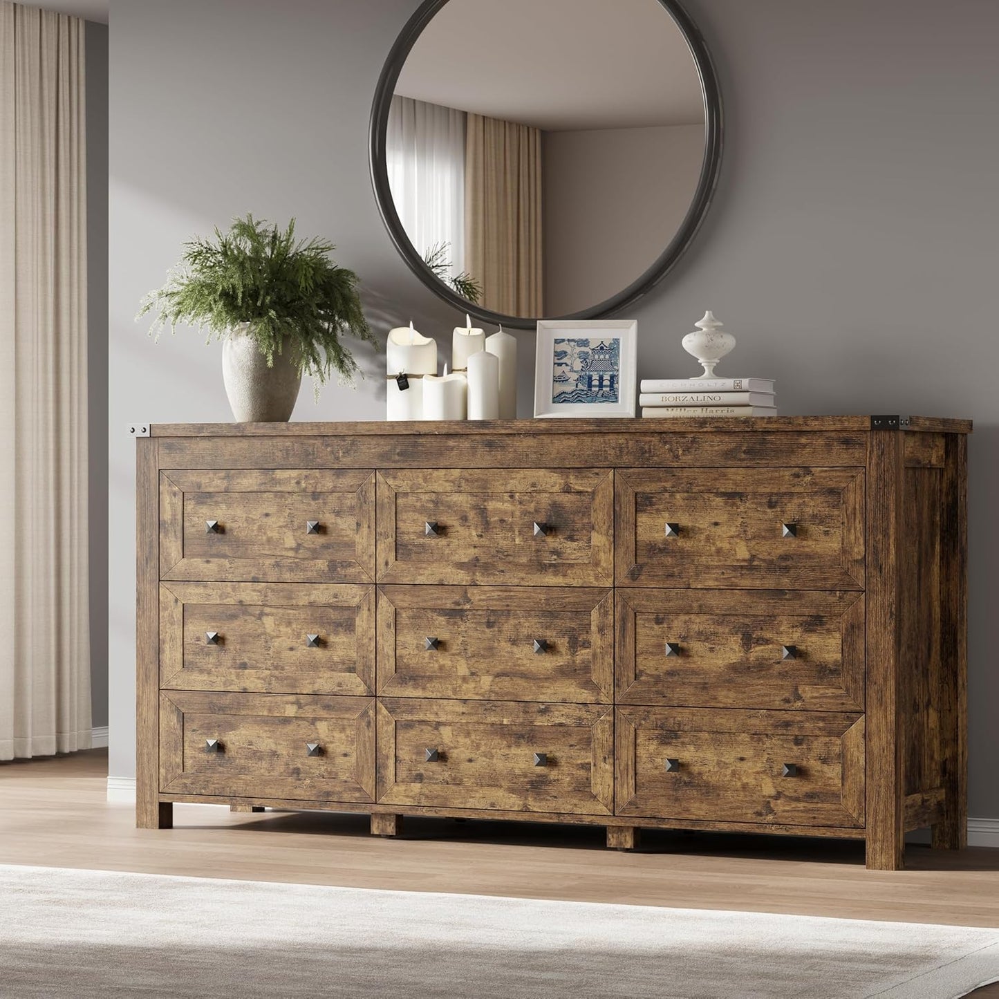 9-Drawer Dresser for Modern Storage in Bedroom & Living Room