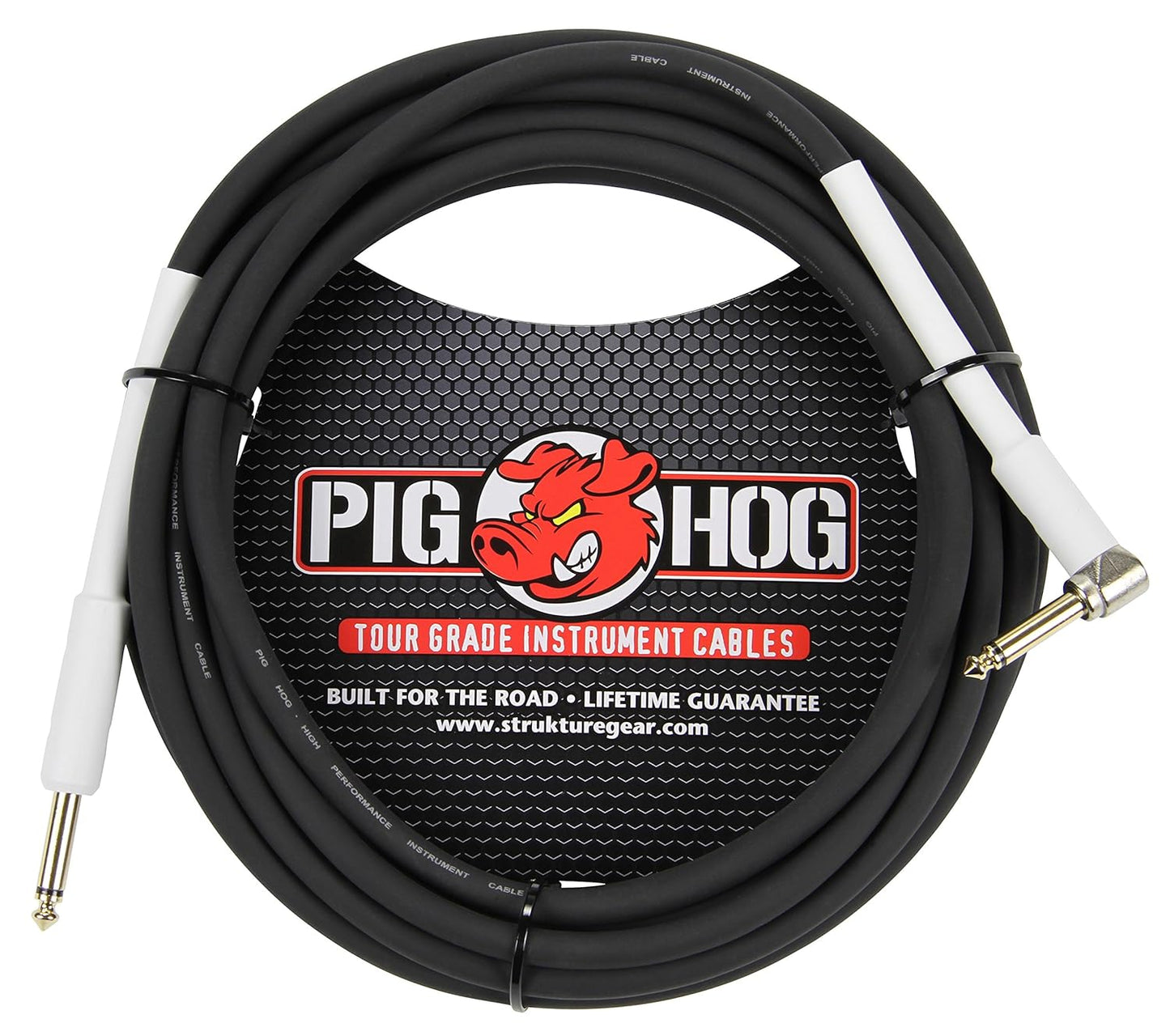 Pig Hog PH10R 10ft Right-Angle Guitar Cable: High Performance Sound