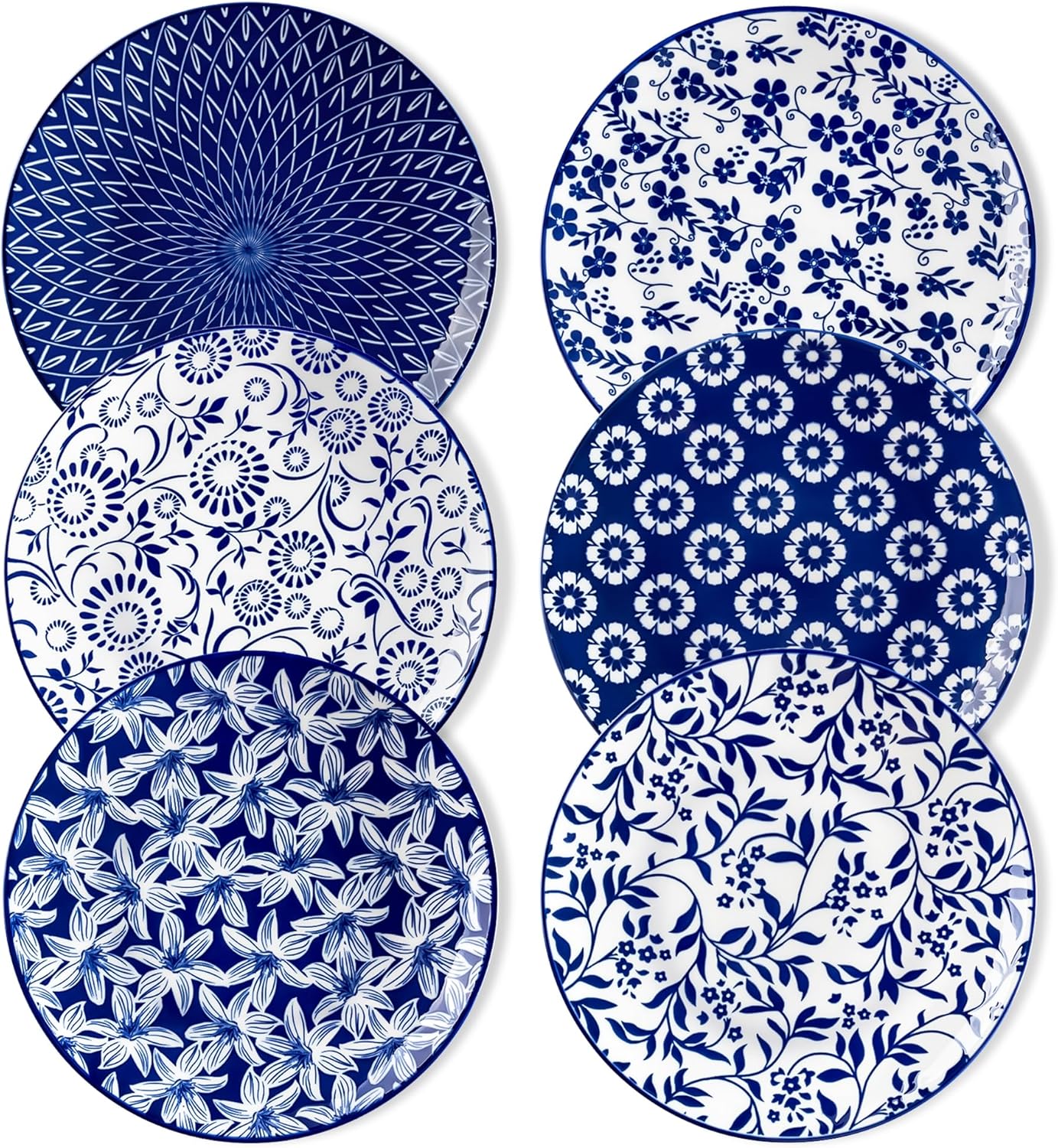 vancasso Ceramic Salad Plates Set of 6 for Kitchen Use