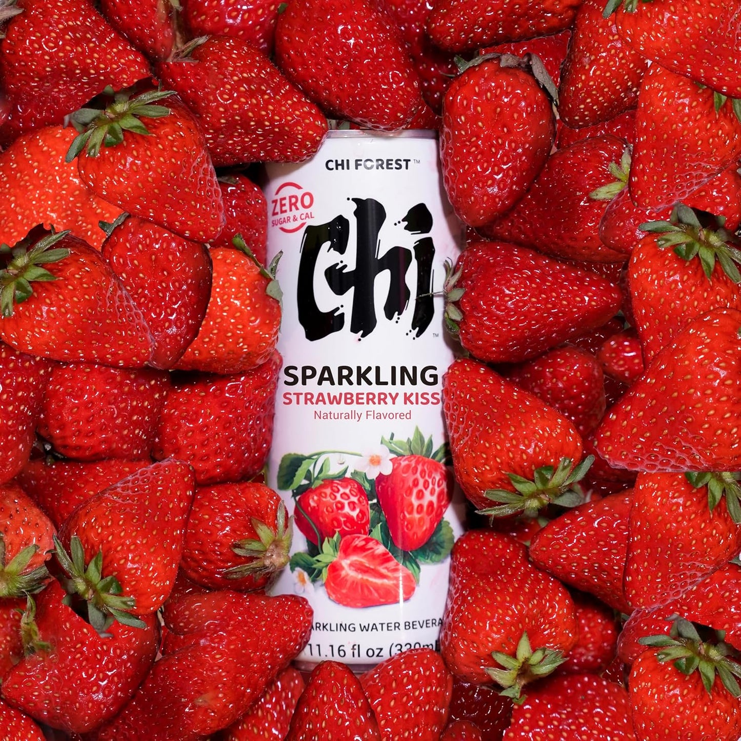 CHI FOREST Strawberry Sparkling Water Beverage - Zero Sugar Drinks