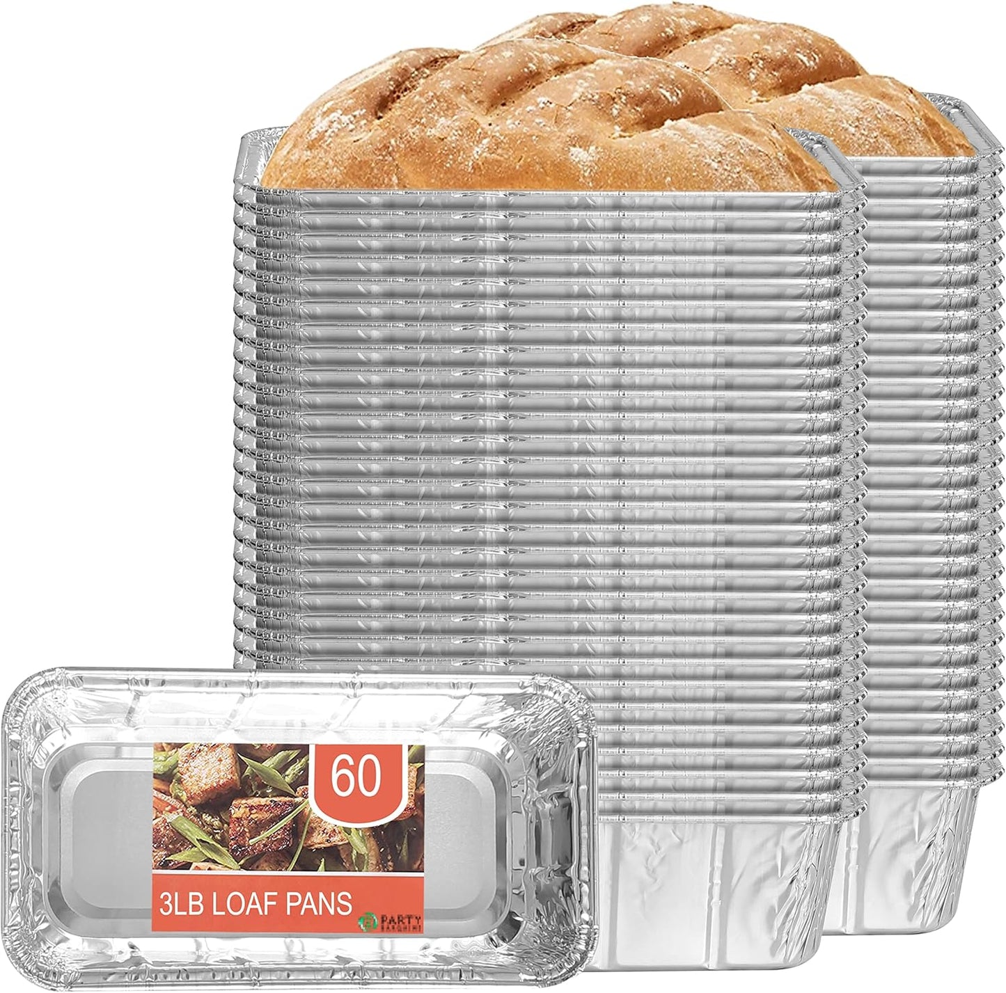 Heavy Duty Disposable Aluminum Loaf Pans for Baking & Serving