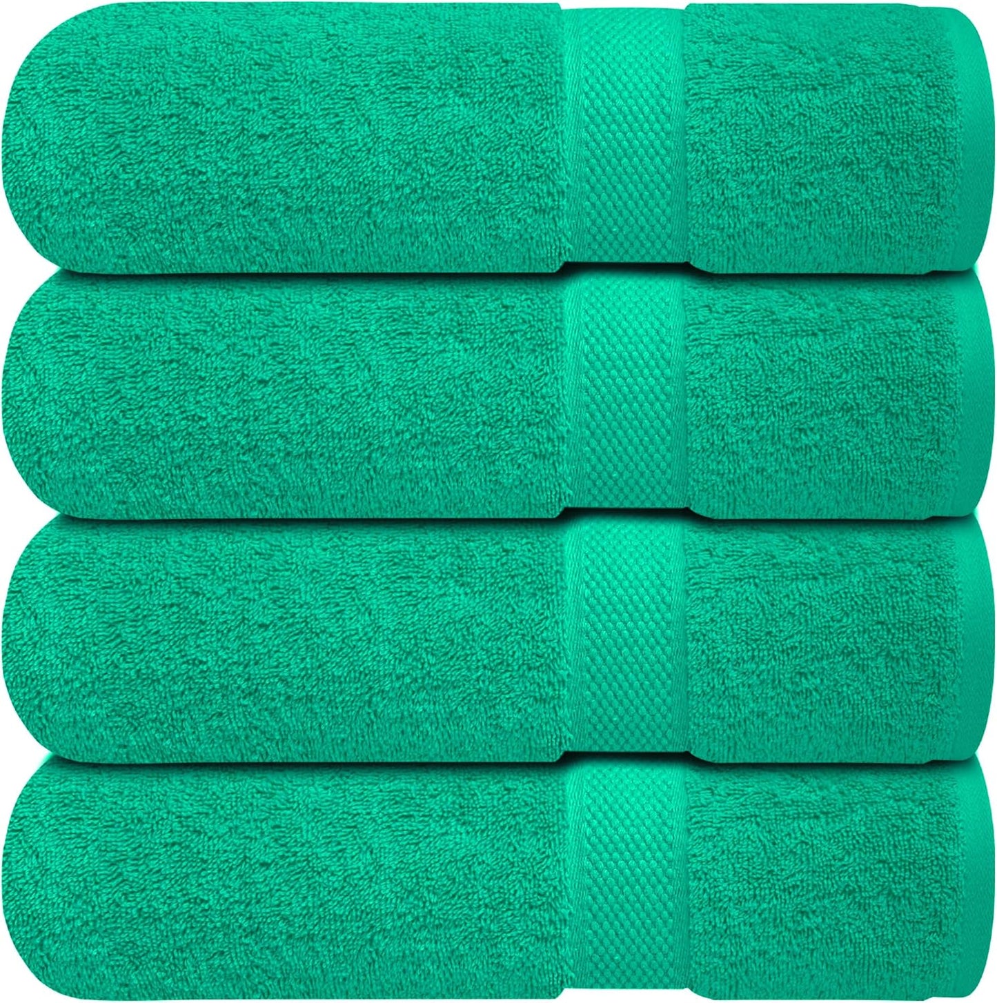 Luxury 100% Ring-Spun Cotton Bath Towels Set of 4 for Comfort