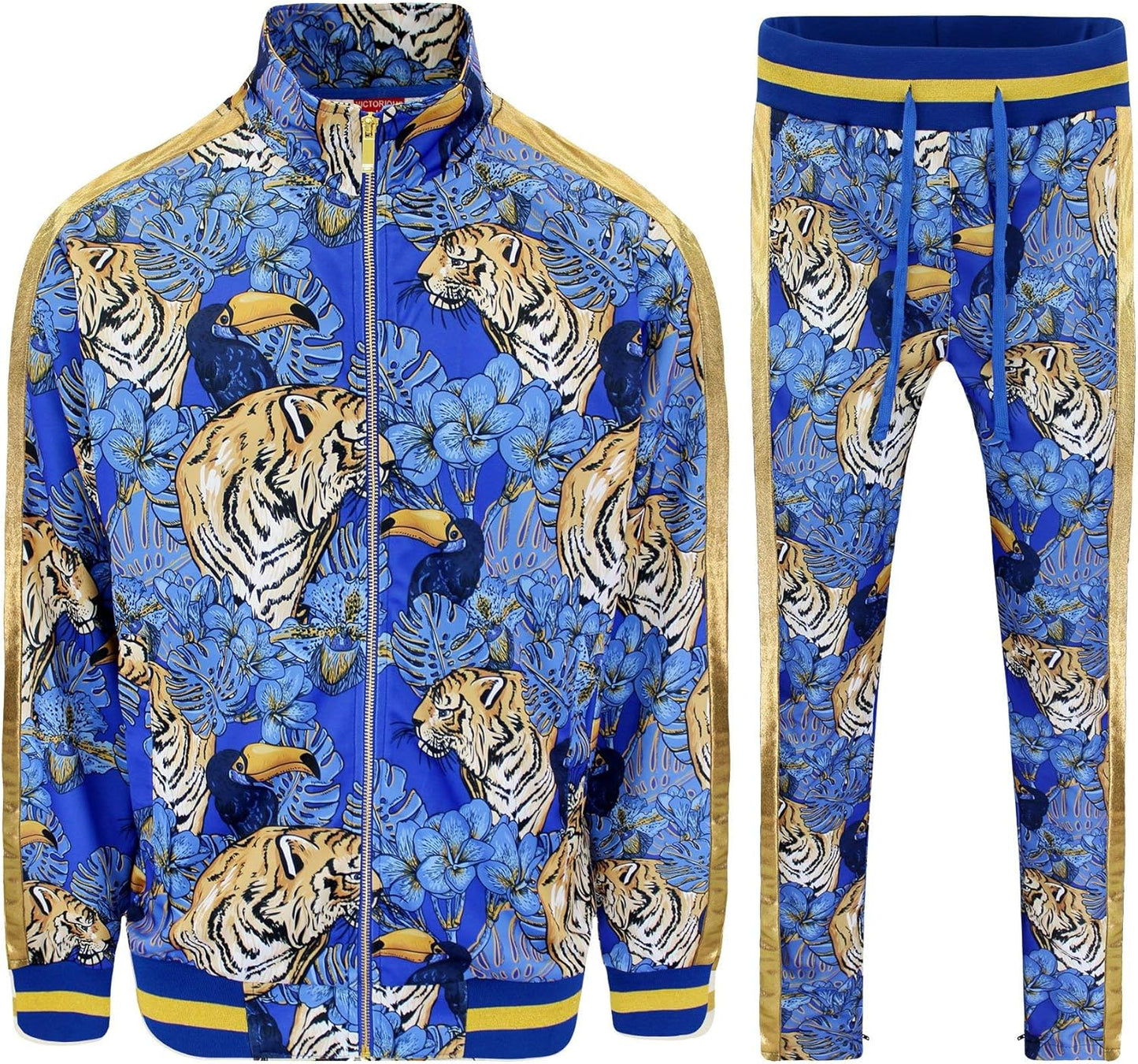 G-Style USA Men's Tiger Pattern Tracksuit Sets for Comfort and Style