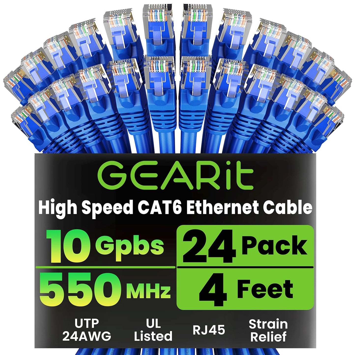 High-Performance Cat 6 Ethernet Cable Pack for Fast Networking