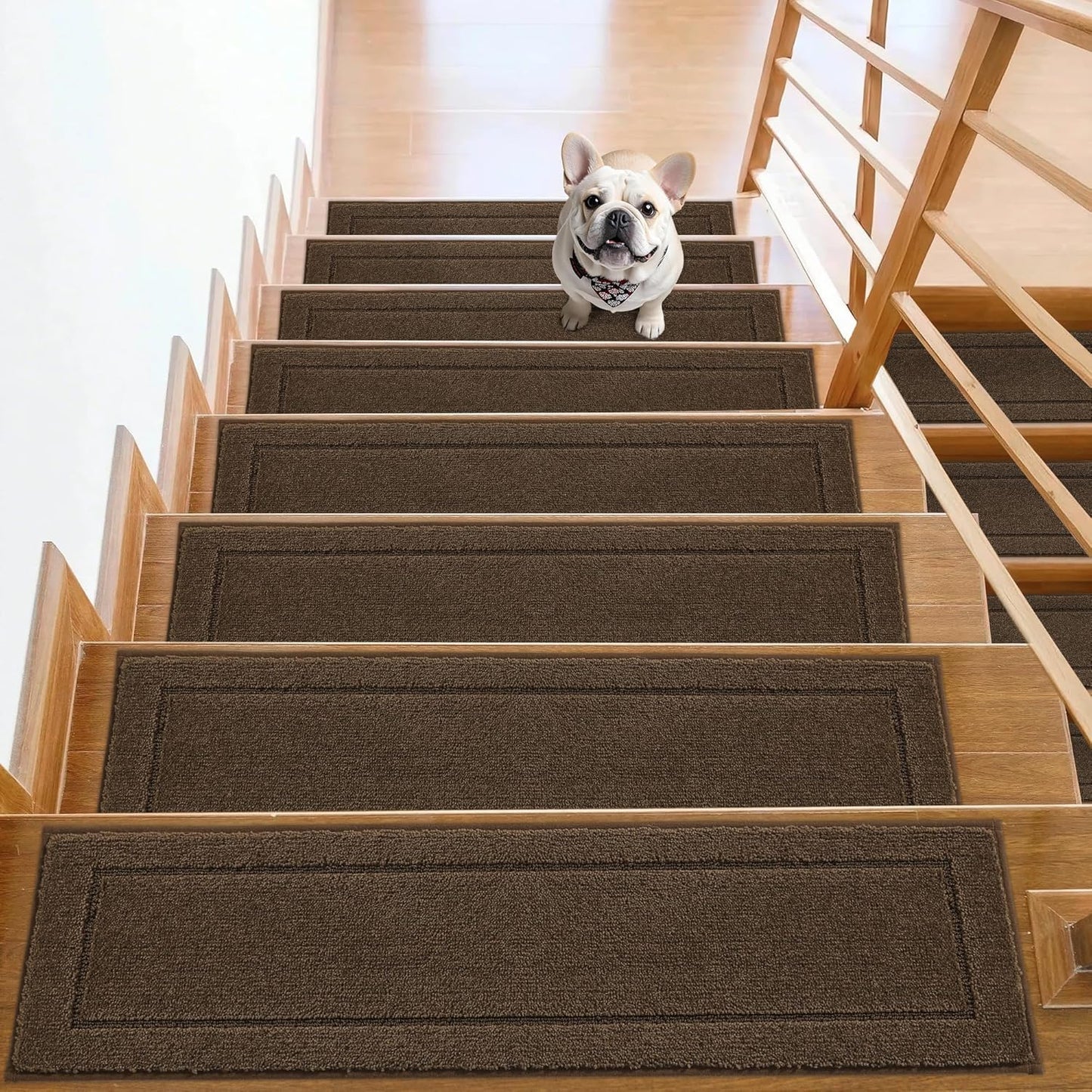 Non-Slip Stair Treads for Wooden Steps Indoor, 15 Pack