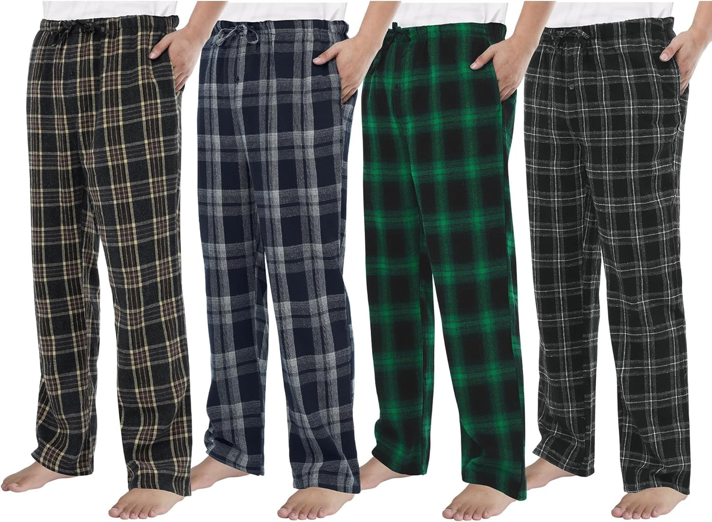 Motarto Men's Flannel Pajama Pants for Cozy Sleep & Lounge