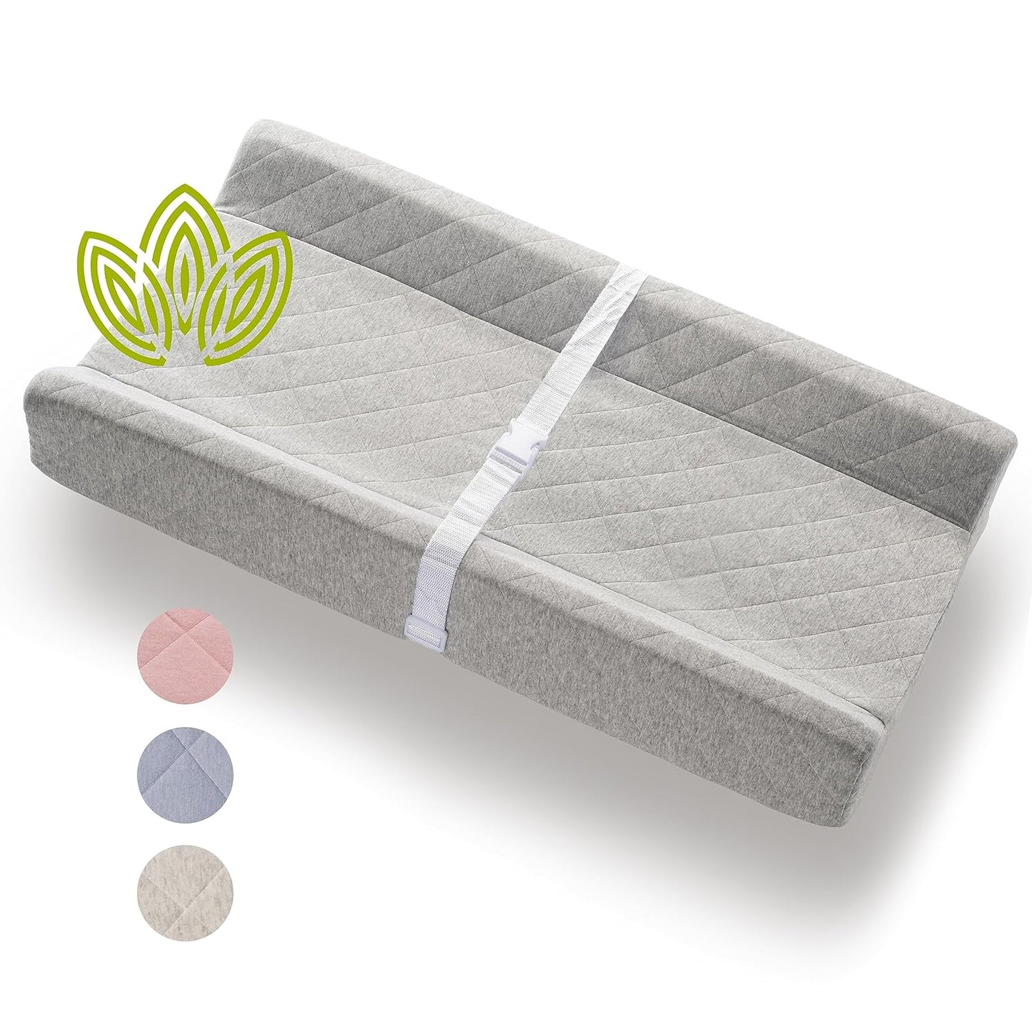 Organic Cotton Contoured Baby Changing Pad with Waterproof Foam