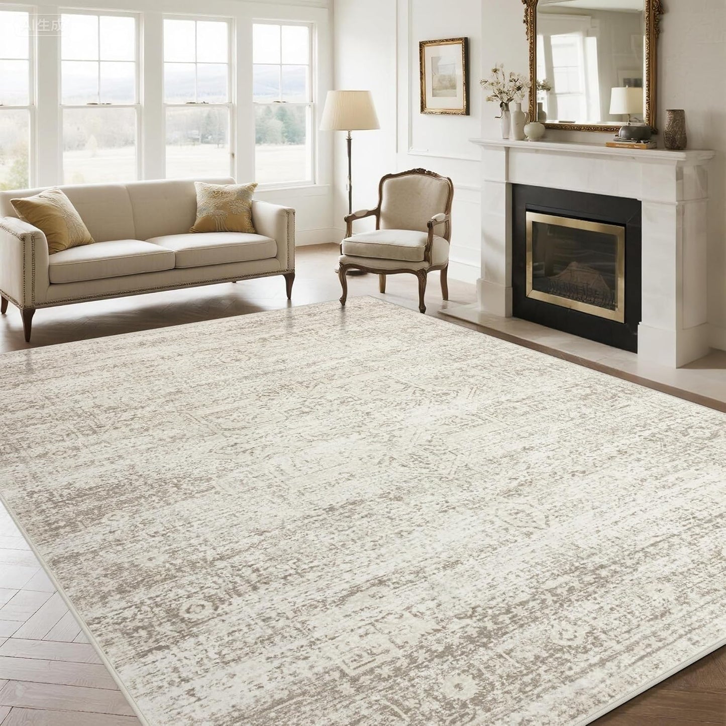 Washable 9x12 Area Rugs for Living Room and Bedroom Use