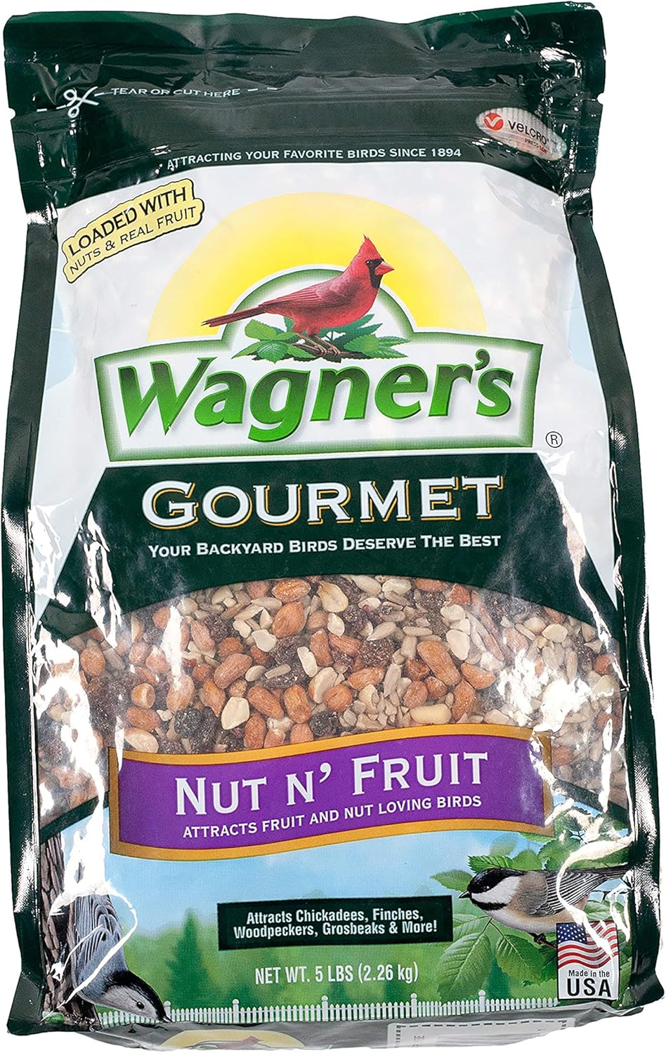 Wagner's Gourmet Waste Free Wild Bird Food Nut & Fruit Mix 5 lb