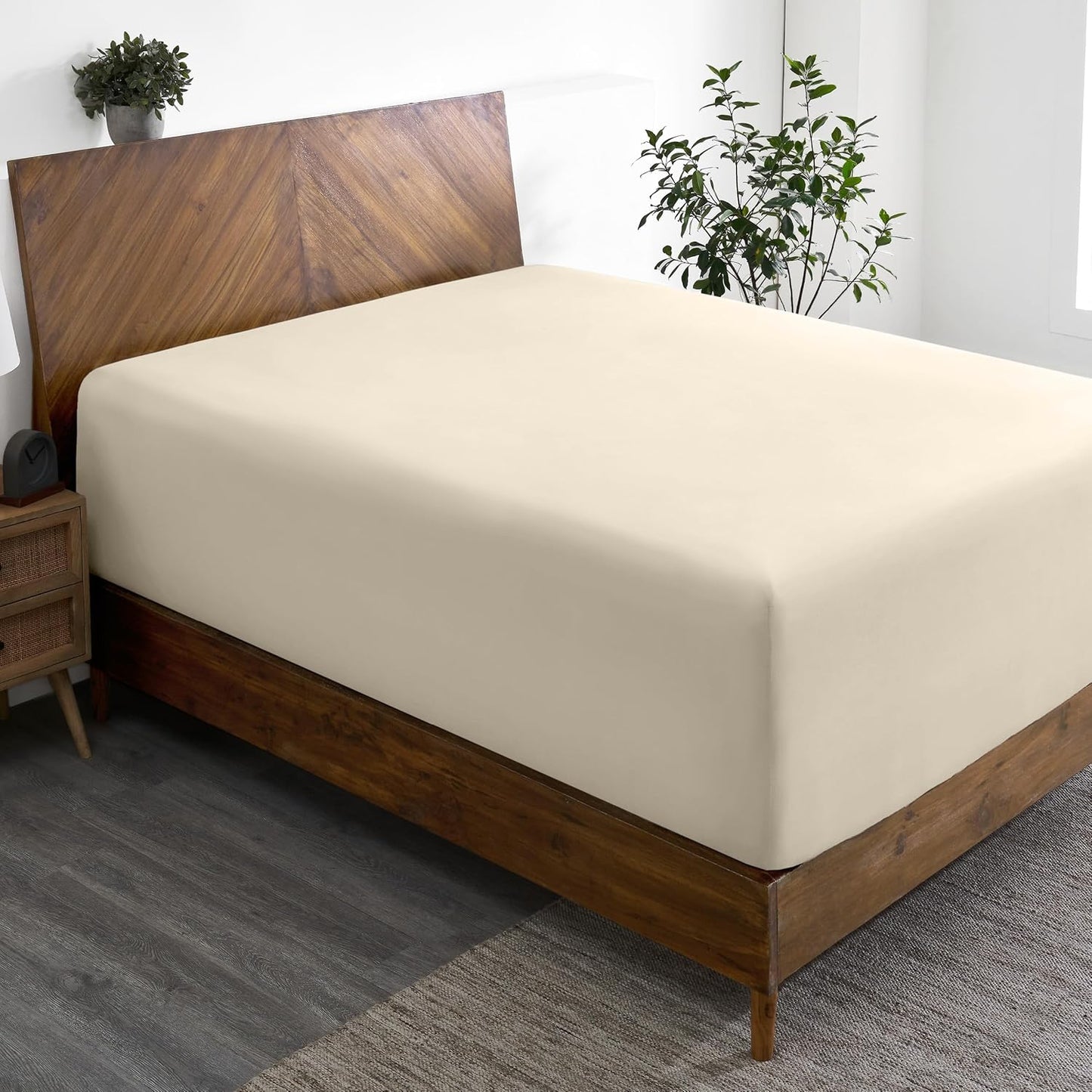 Bare Home King Deep Pocket Fitted Sheet for Ultimate Comfort