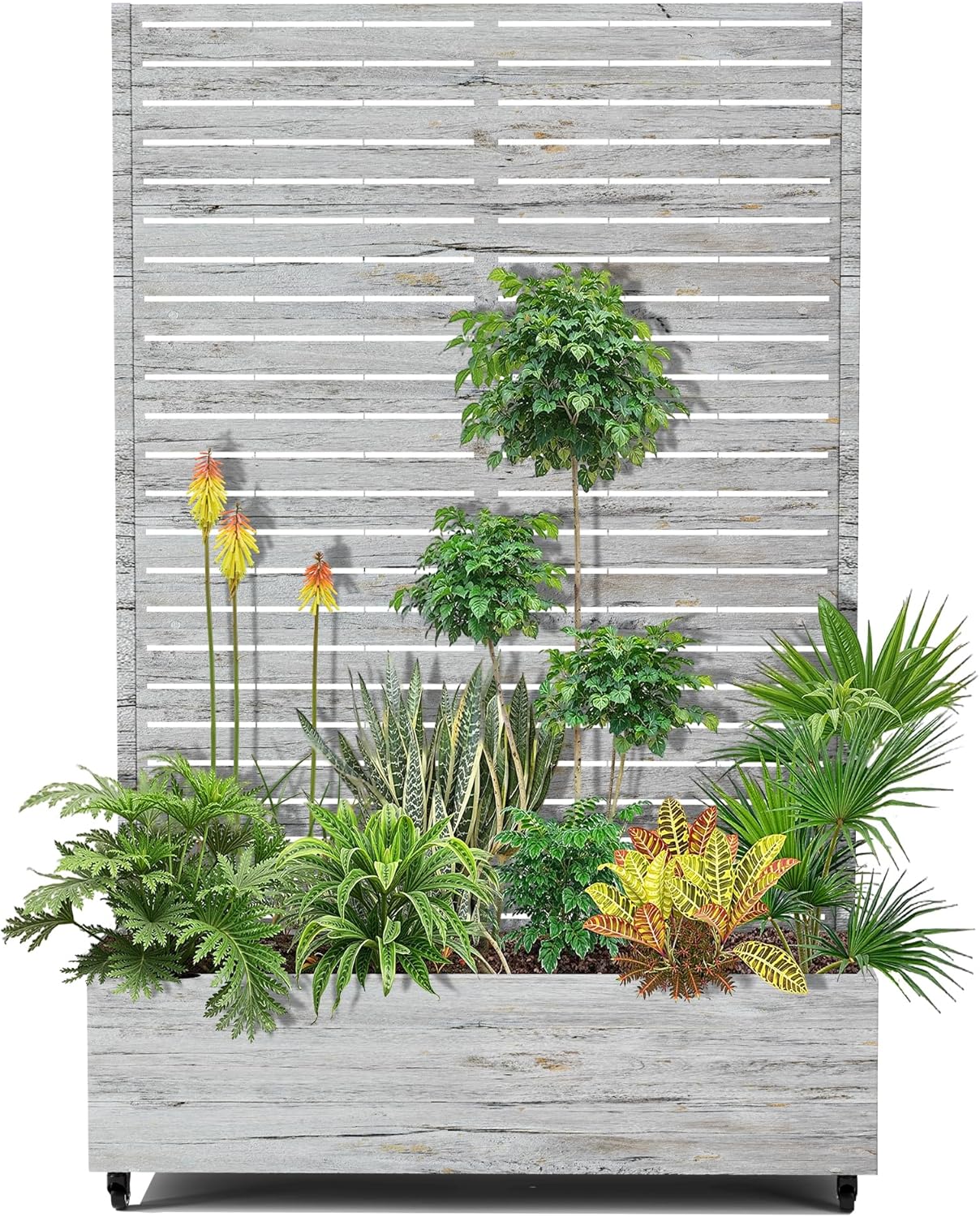 15.7in Tall Trellis Planter Box for Climbing Plants & Vines