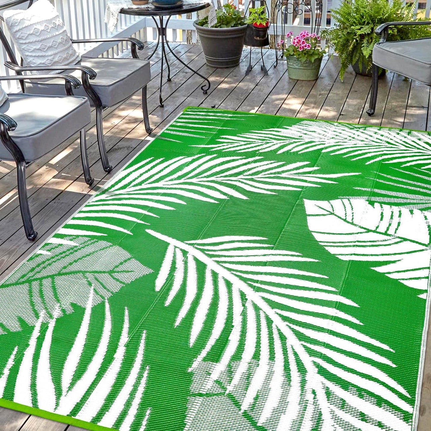 Waterproof Outdoor Rug 6x9ft for Patio, RV, and Camping