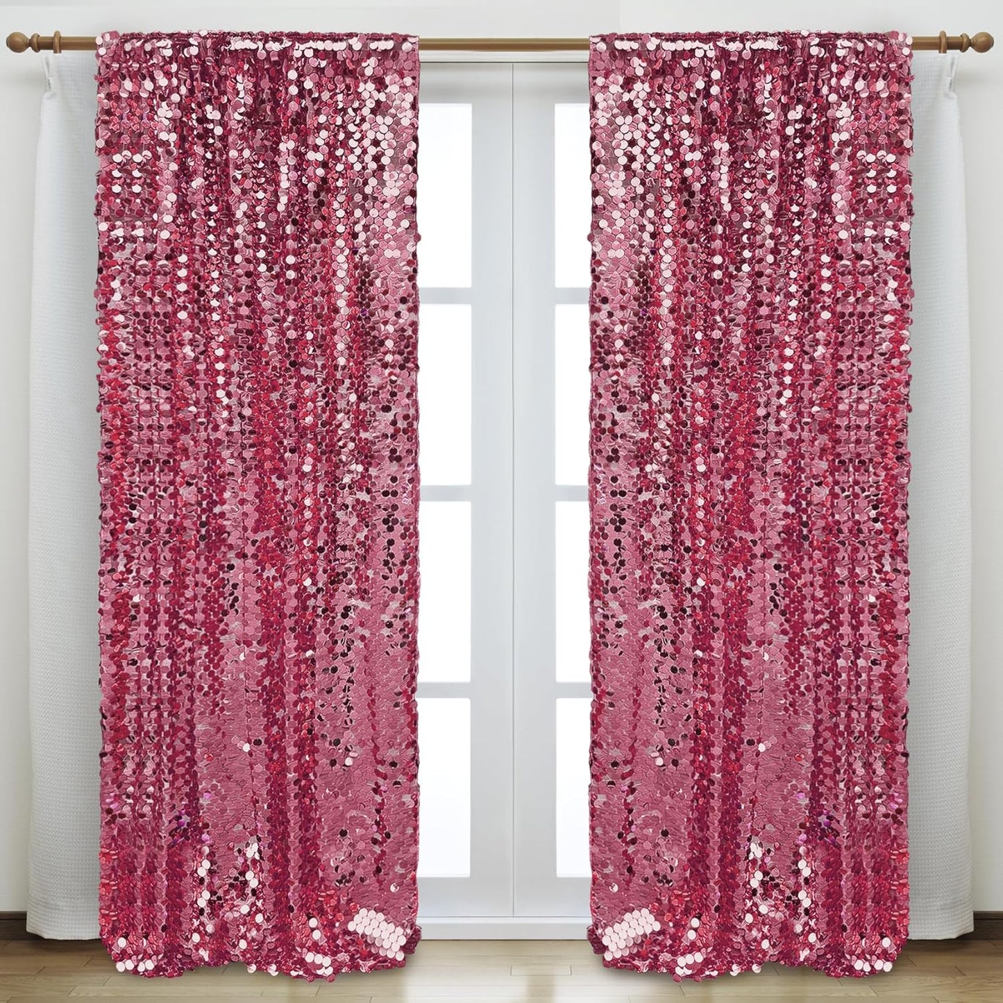 Hot Pink Sequin Backdrop for Stunning Party Decor and Photos