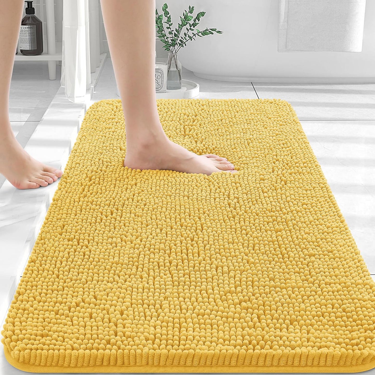 OLANLY Extra Soft Chenille Bath Rugs for Ultimate Comfort