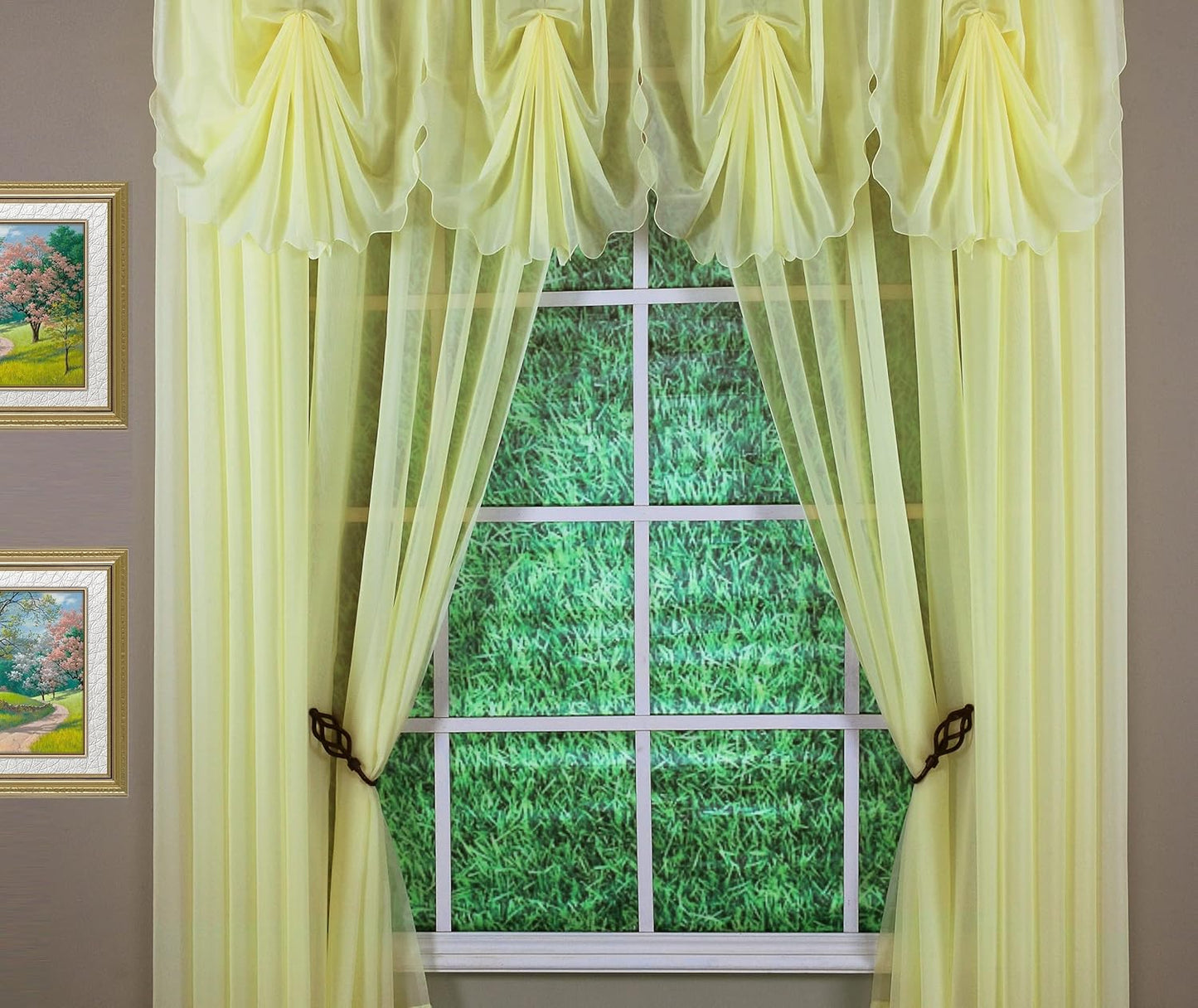 Emelia Original Voile Panel 108 in Yellow for Elegant Windows
