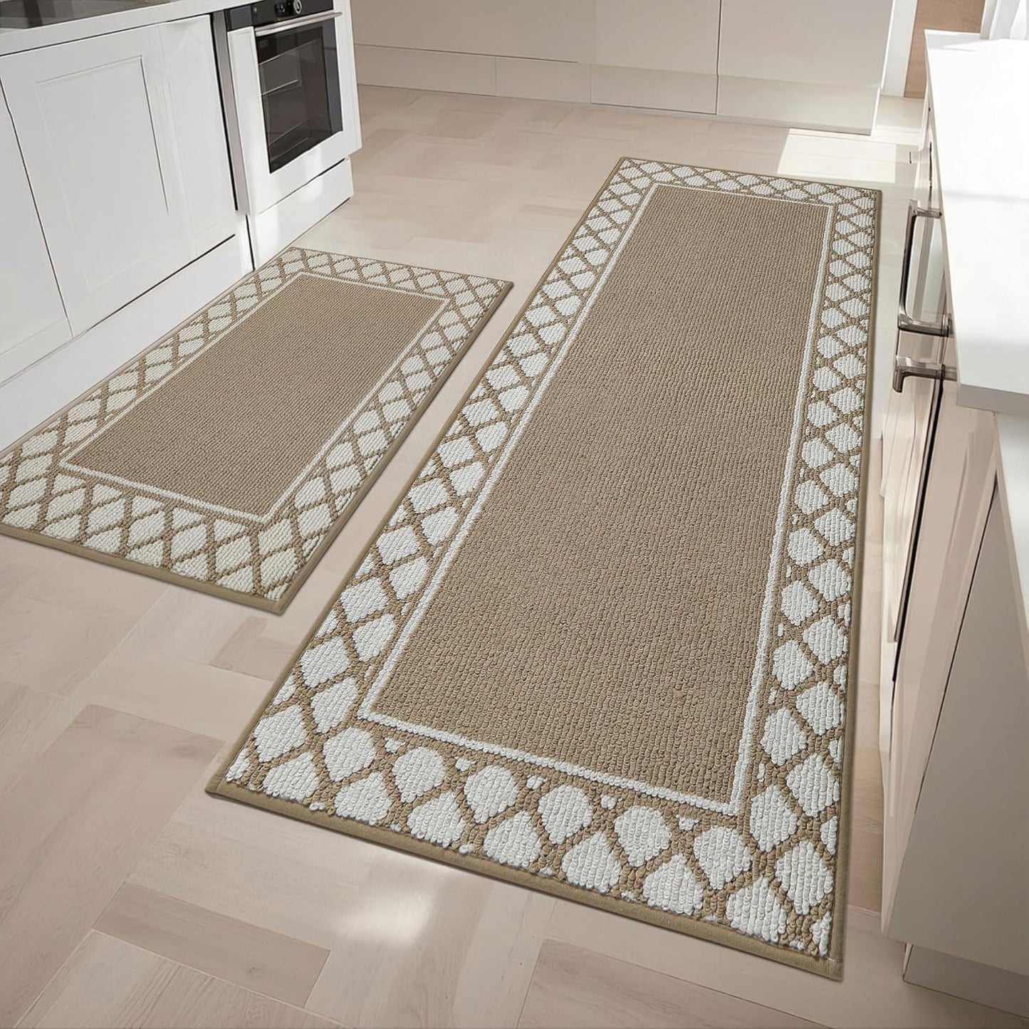 Non Slip Washable Kitchen Rugs Sets of 2 for Floor Protection