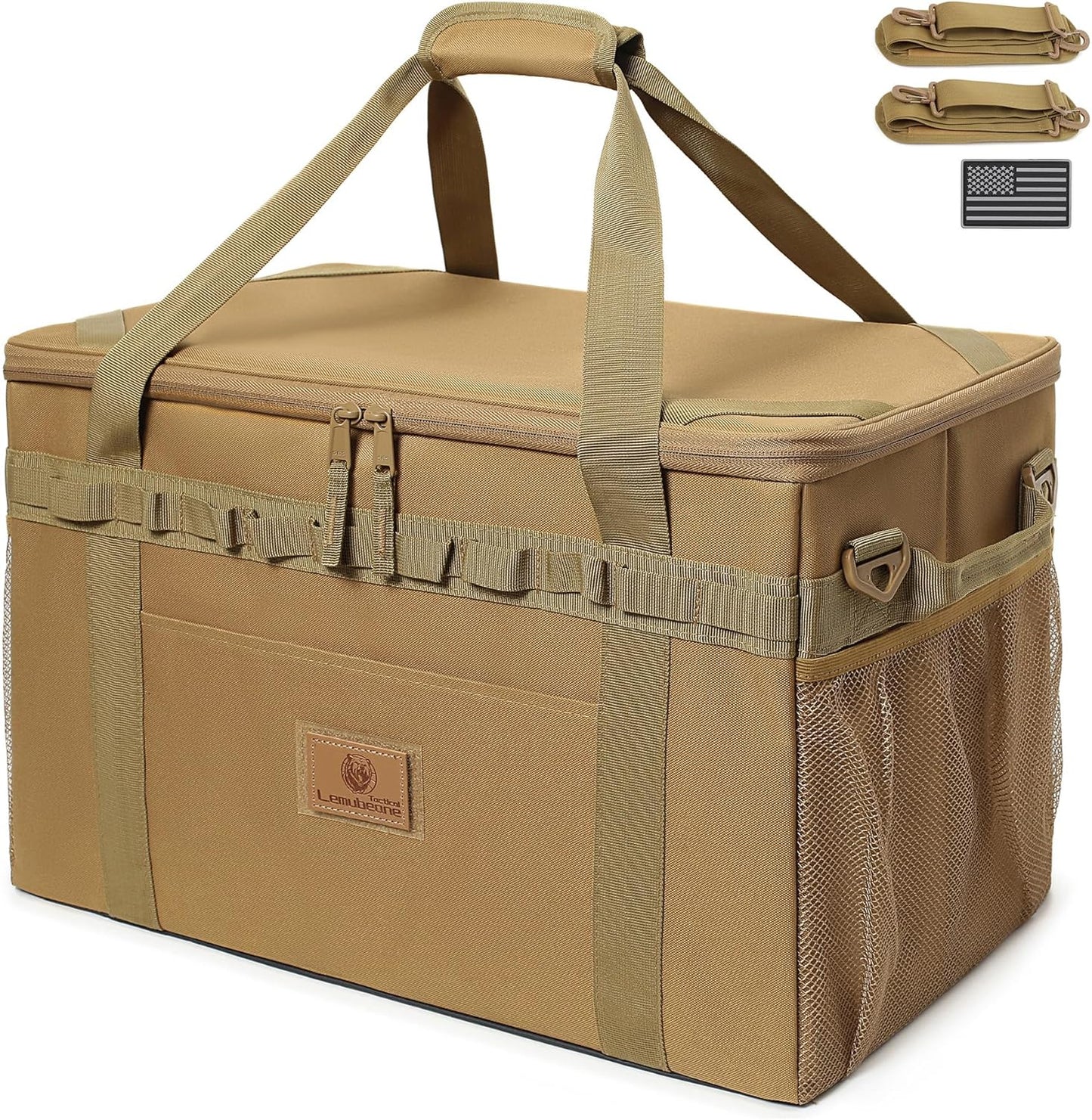 Tactical Camping Storage Bag with Axe Holder & Shoulder Strap